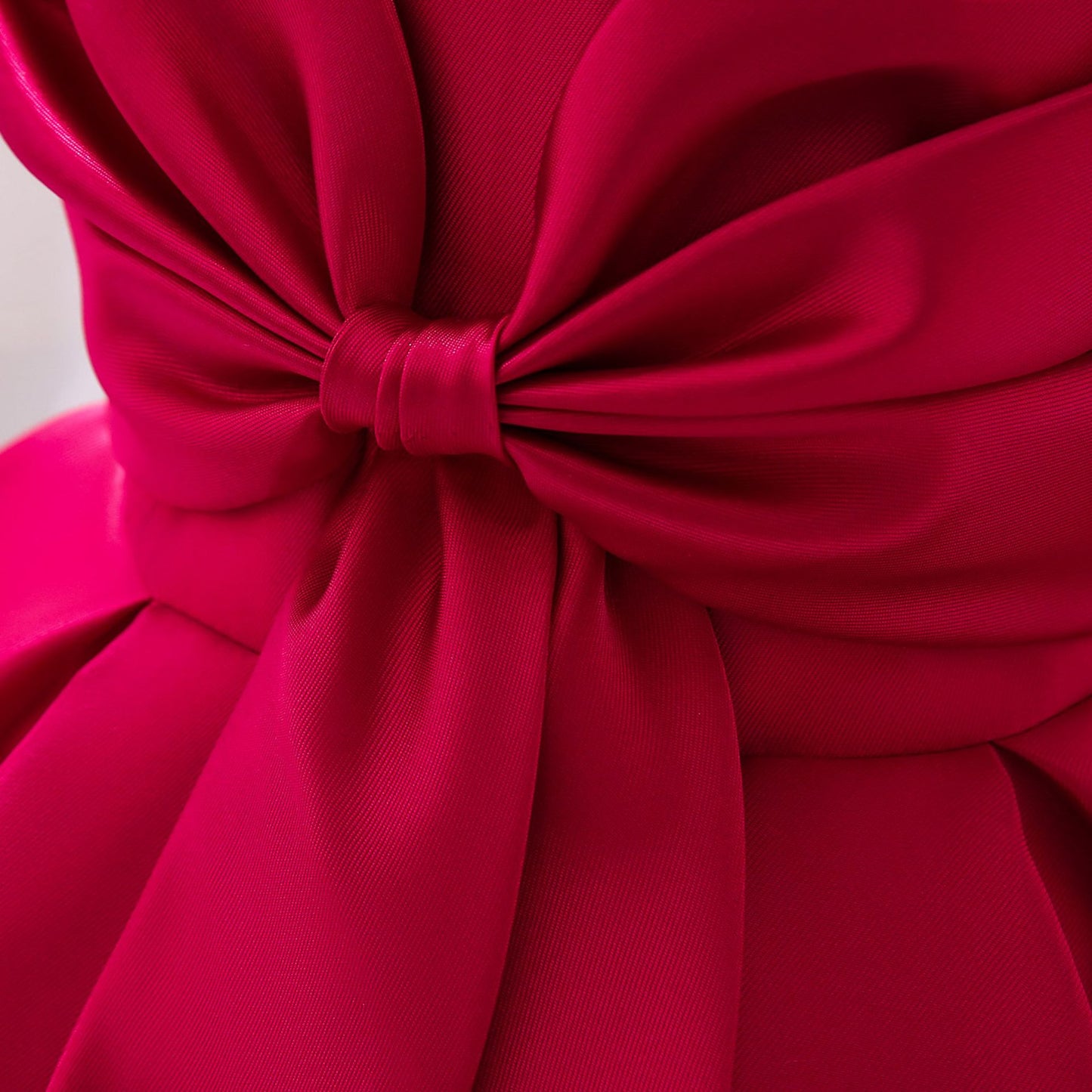 Adorable Puffy Satin Ball Gown for Baby Girls – Ruffle Frill Tea Length Party Dress