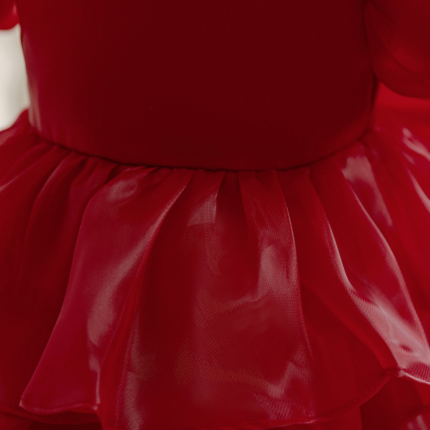 Cute Puffy Ball Gown Flower Girl Dress for Toddlers | Tiered High-Low Princess Birthday Party Skirt