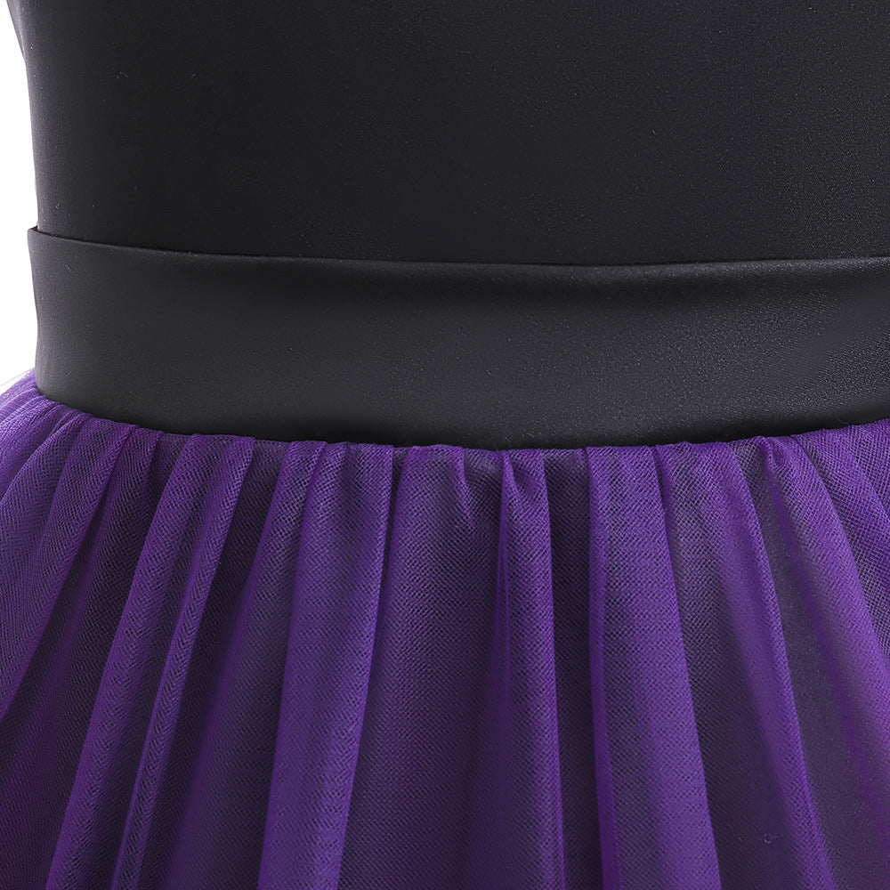 Cute Puffy High-Low Dress for Girls with Applique - Special Occasion & Party Wear