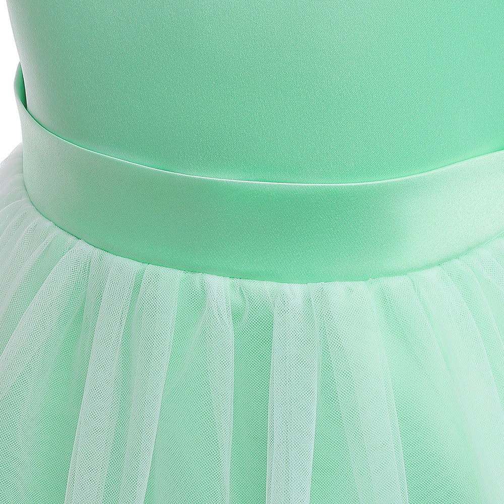Cute Puffy High-Low Dress for Girls with Applique - Special Occasion & Party Wear