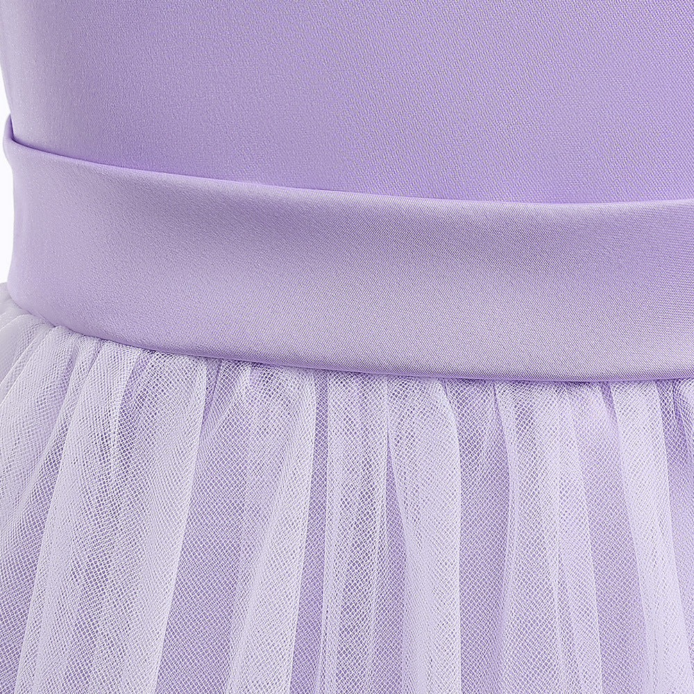 Cute Puffy High-Low Dress for Girls with Applique - Special Occasion & Party Wear