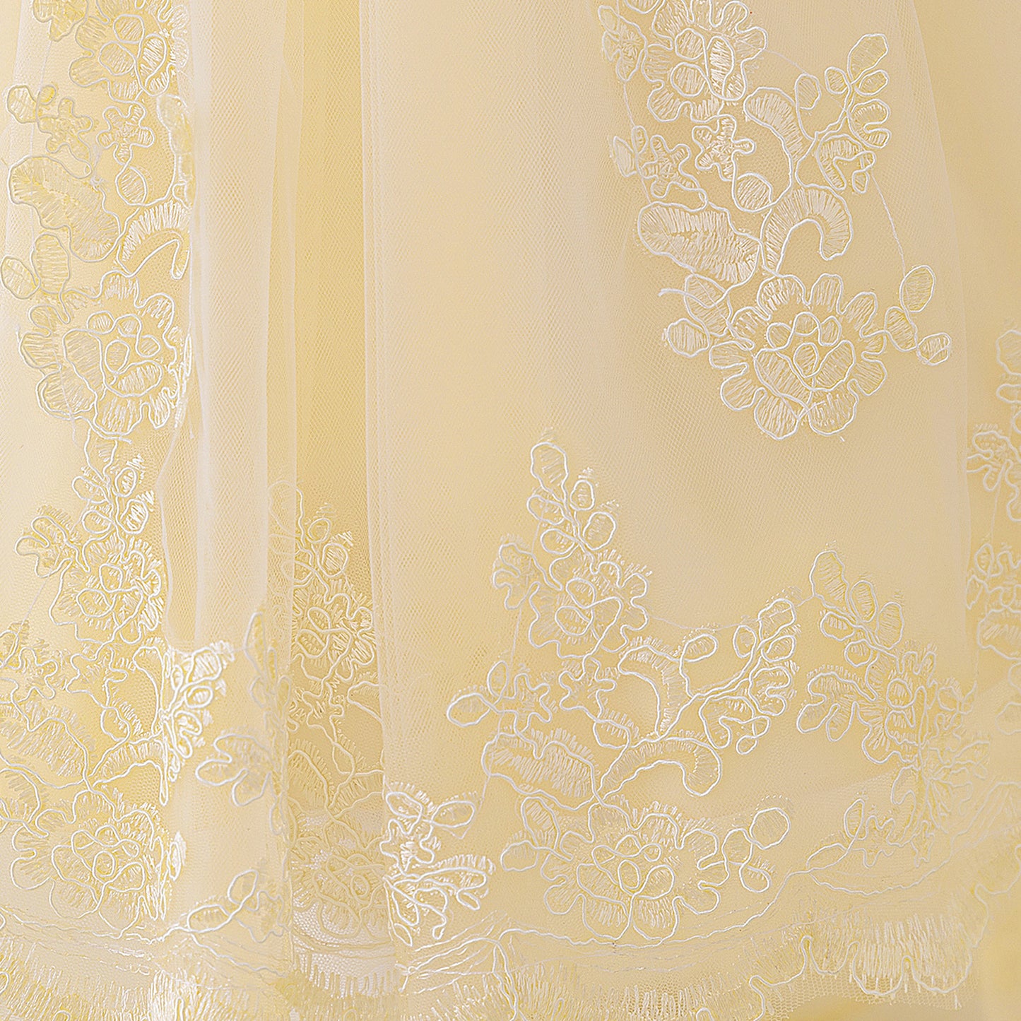 Puffy High-Low Tulle Princess Dress for Girls with Lace and Bow – Party, Wedding & Formal