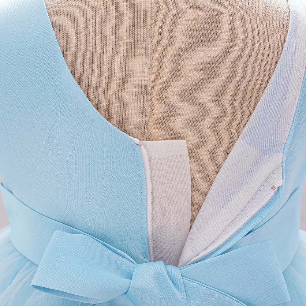 Adorable Puffy Ball Gown Mesh Dress for Girls | Flower Girl & Party Outfits