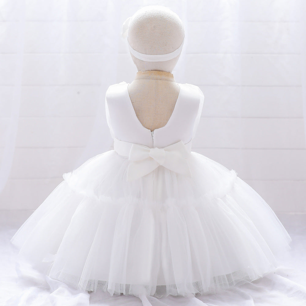 Adorable Puffy Ball Gown Mesh Dress for Girls | Flower Girl & Party Outfits