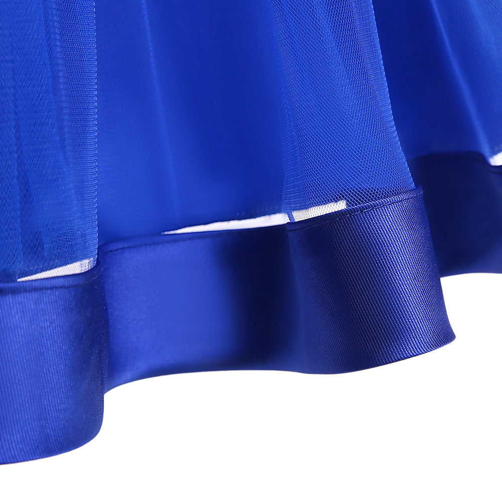 Puffy Off-Shoulder Tea-Length Girl's Ball Gown Dress for Parties & Weddings