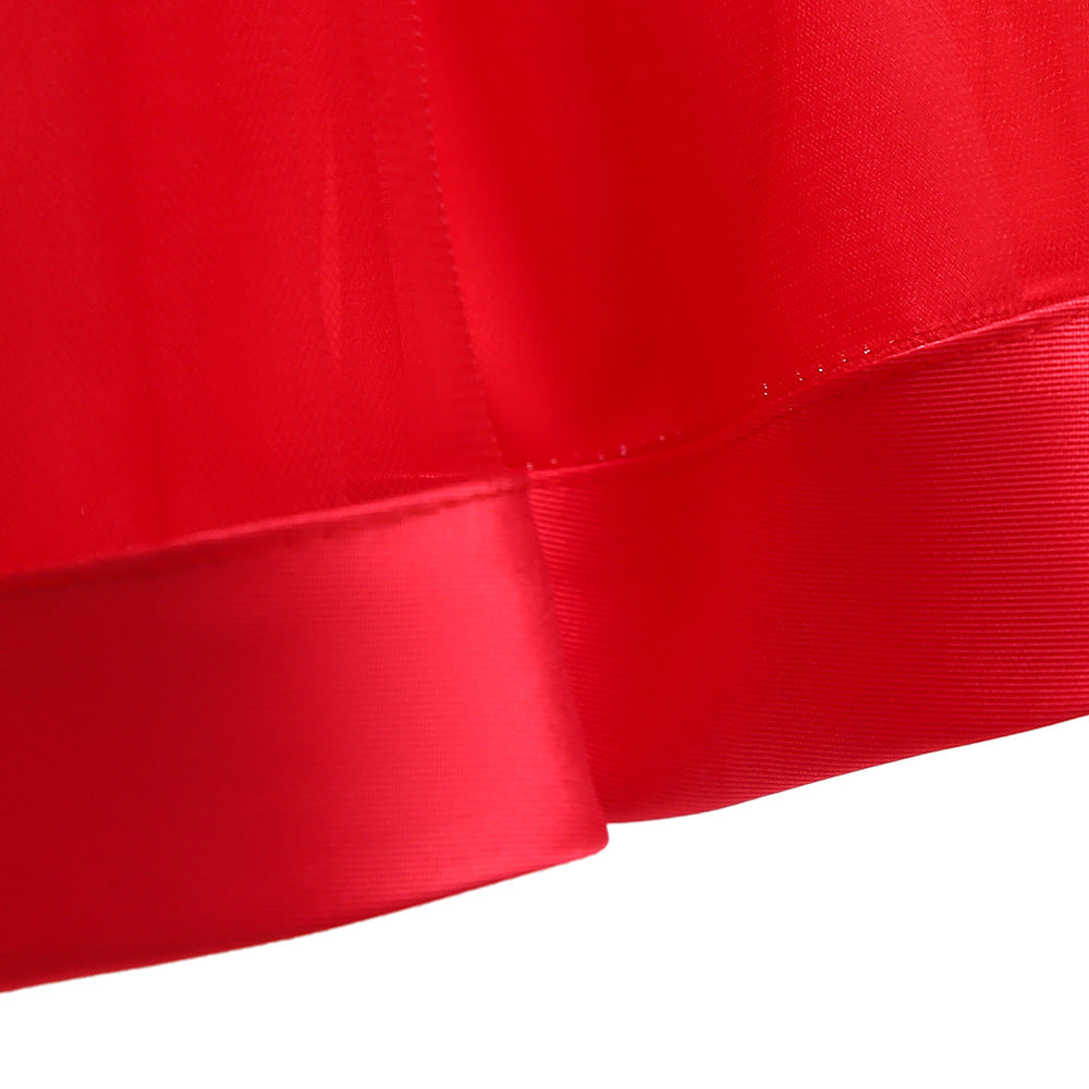 Puffy Off-Shoulder Tea-Length Girl's Ball Gown Dress for Parties & Weddings