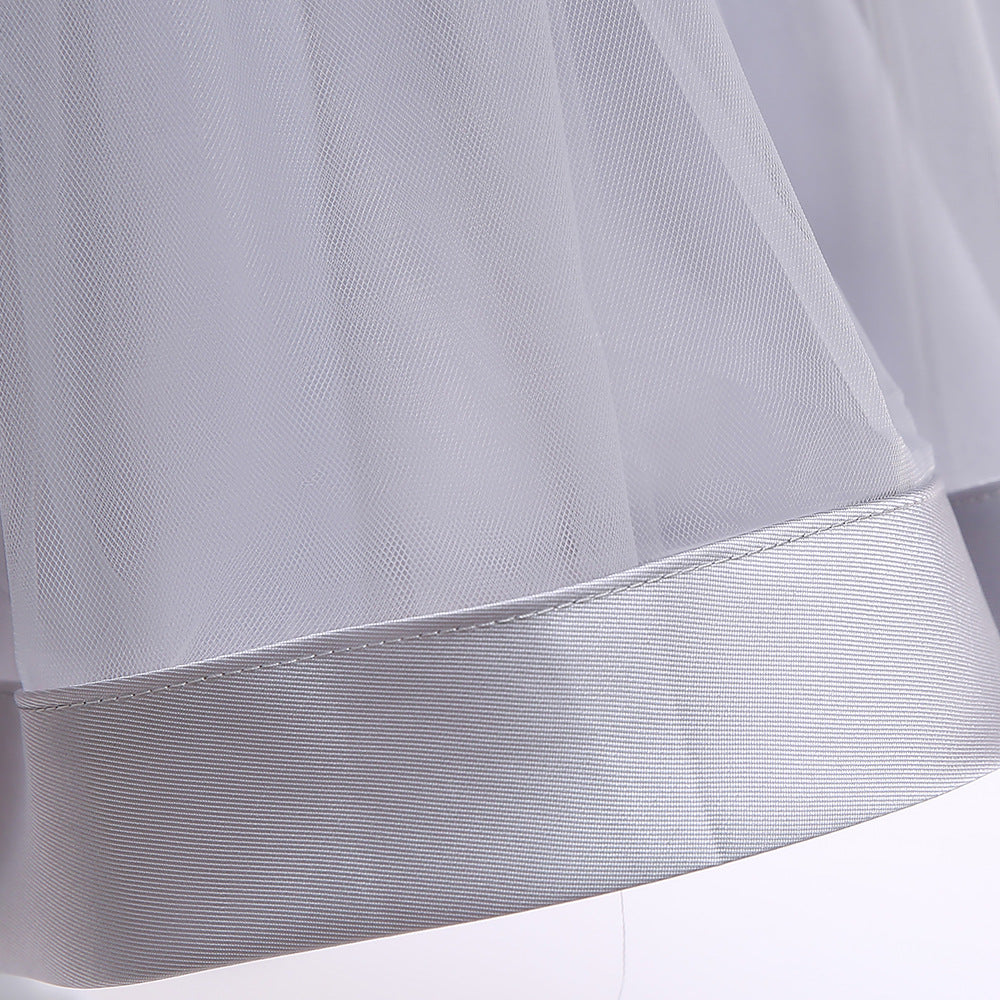 Puffy Off-Shoulder Tea-Length Girl's Ball Gown Dress for Parties & Weddings