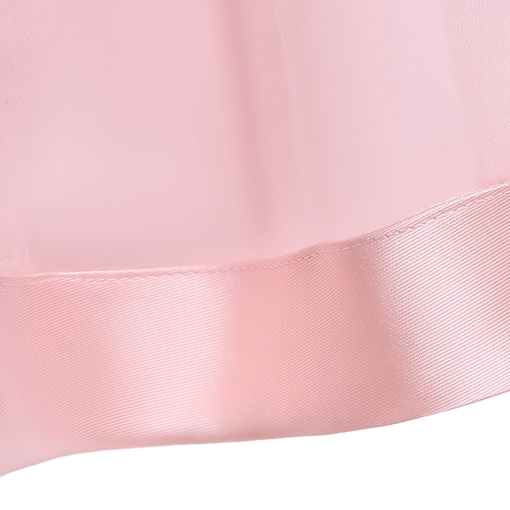 Puffy Off-Shoulder Tea-Length Girl's Ball Gown Dress for Parties & Weddings