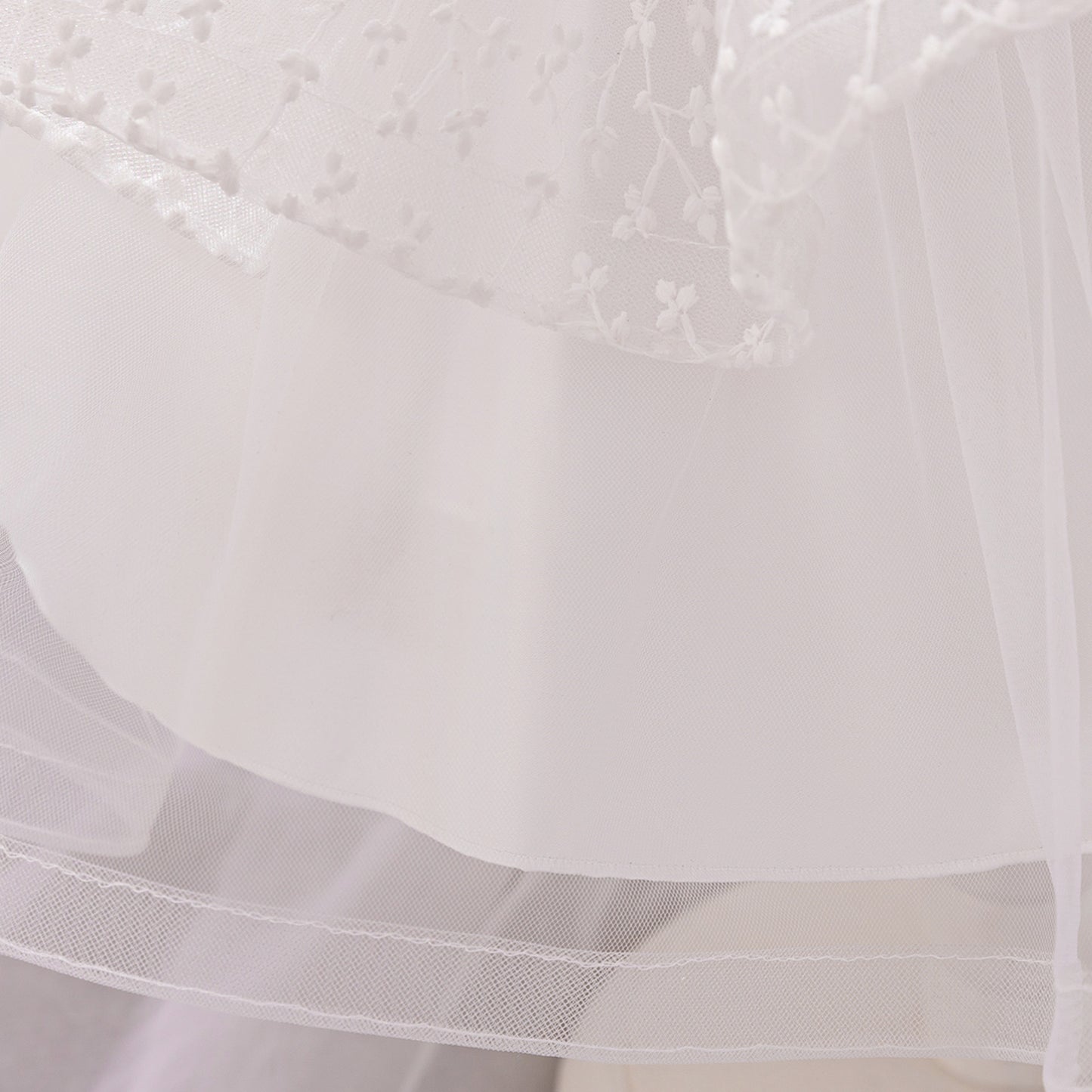 Puffy Off-Shoulder Tulle Princess Dress for Baby Girls | Embroidered Tea Length Party Gown