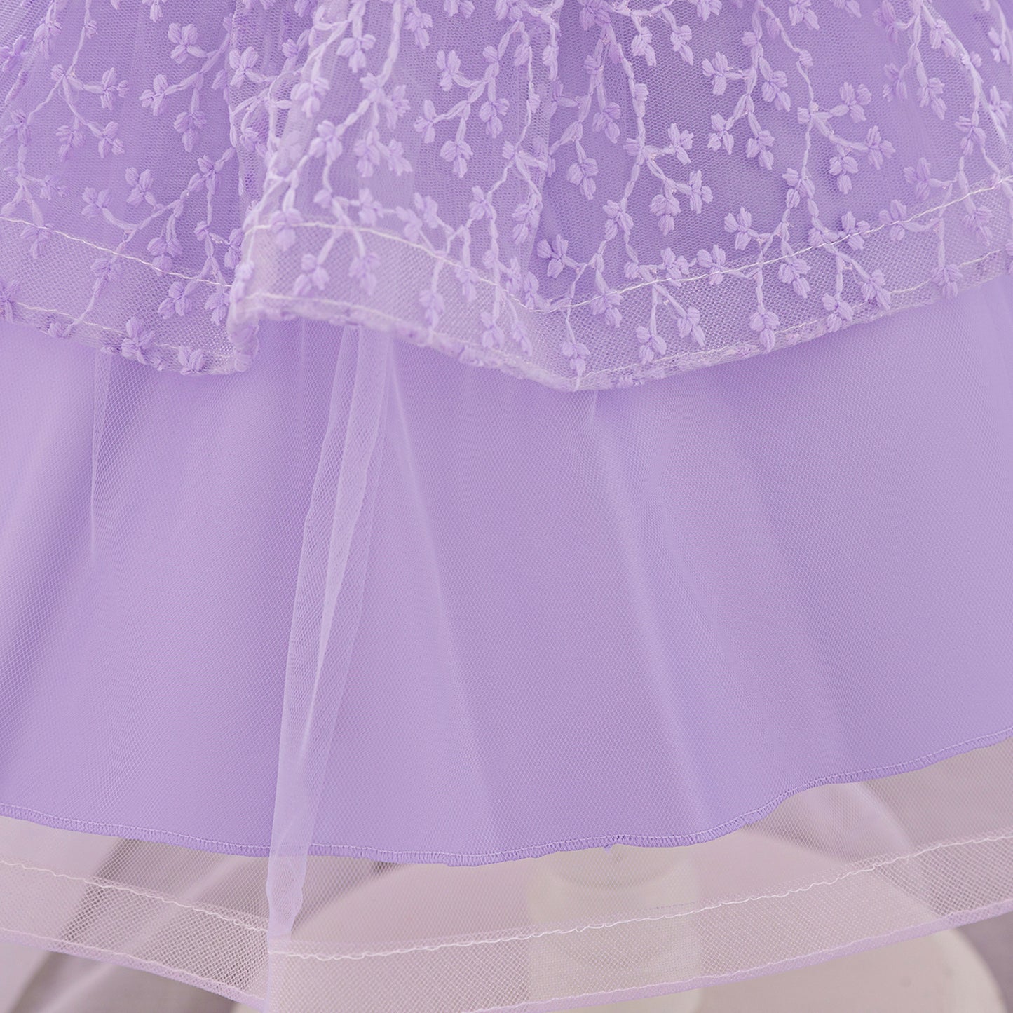 Puffy Off-Shoulder Tulle Princess Dress for Baby Girls | Embroidered Tea Length Party Gown