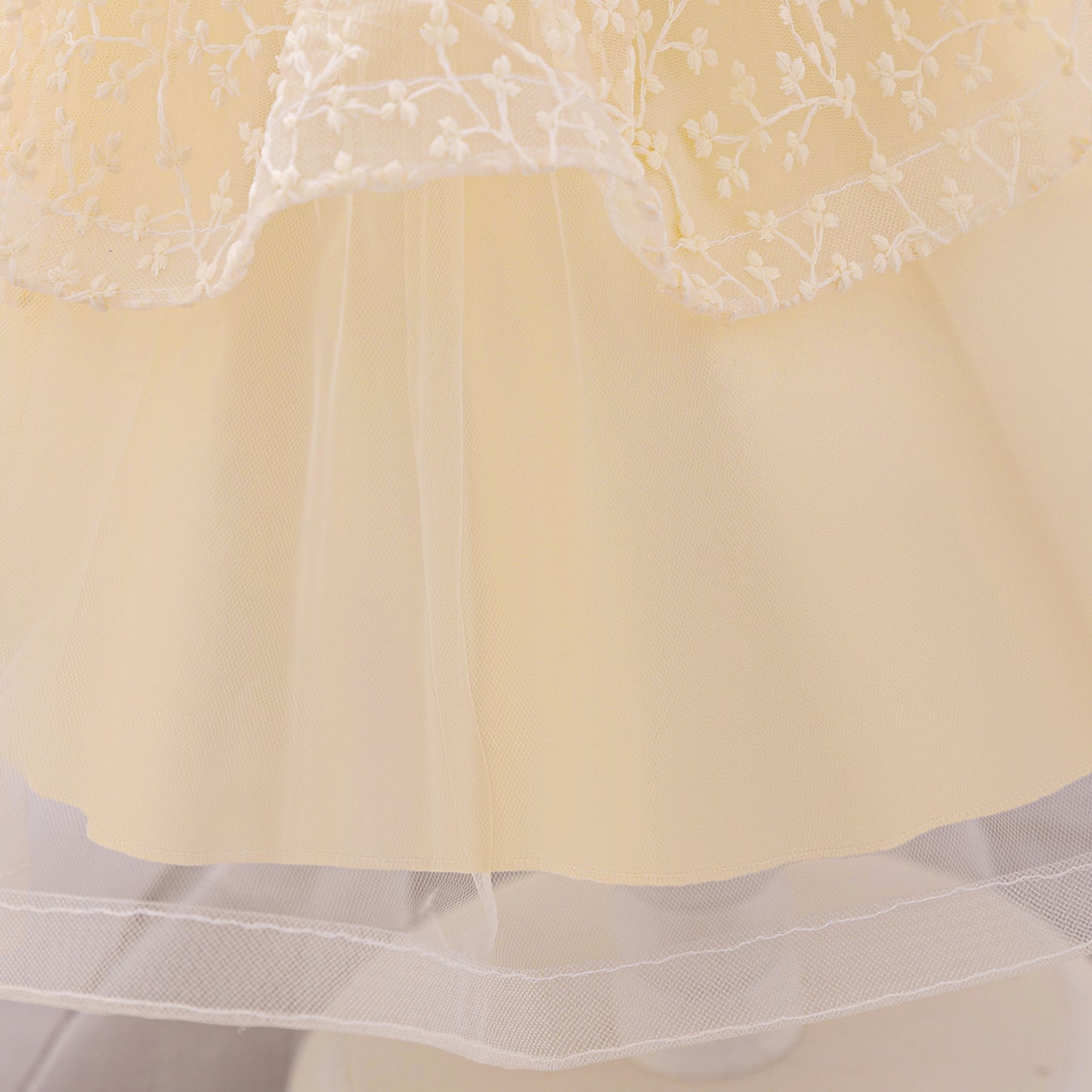 Puffy Off-Shoulder Tulle Princess Dress for Baby Girls | Embroidered Tea Length Party Gown