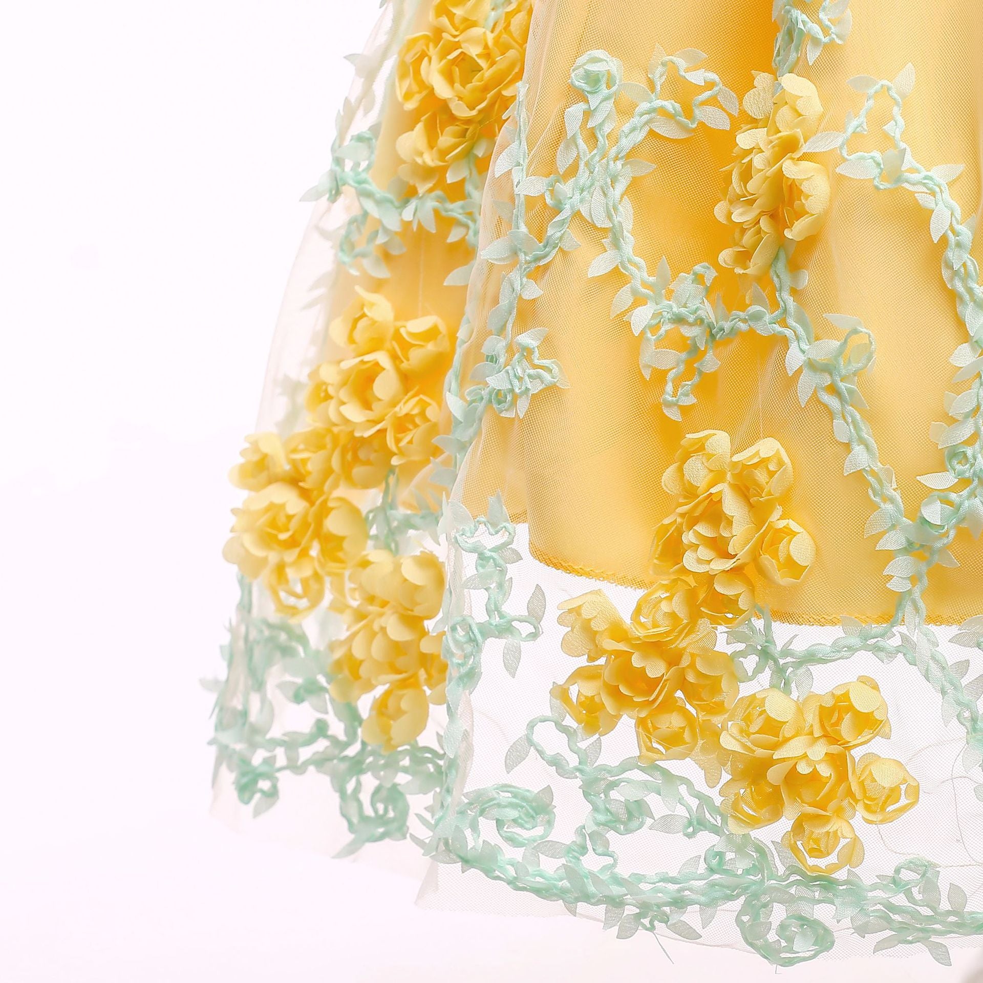 Frocklet Puffy Princess Tulle Dress for Girls - Tea Length Ball Gown for Parties & Weddings 14
