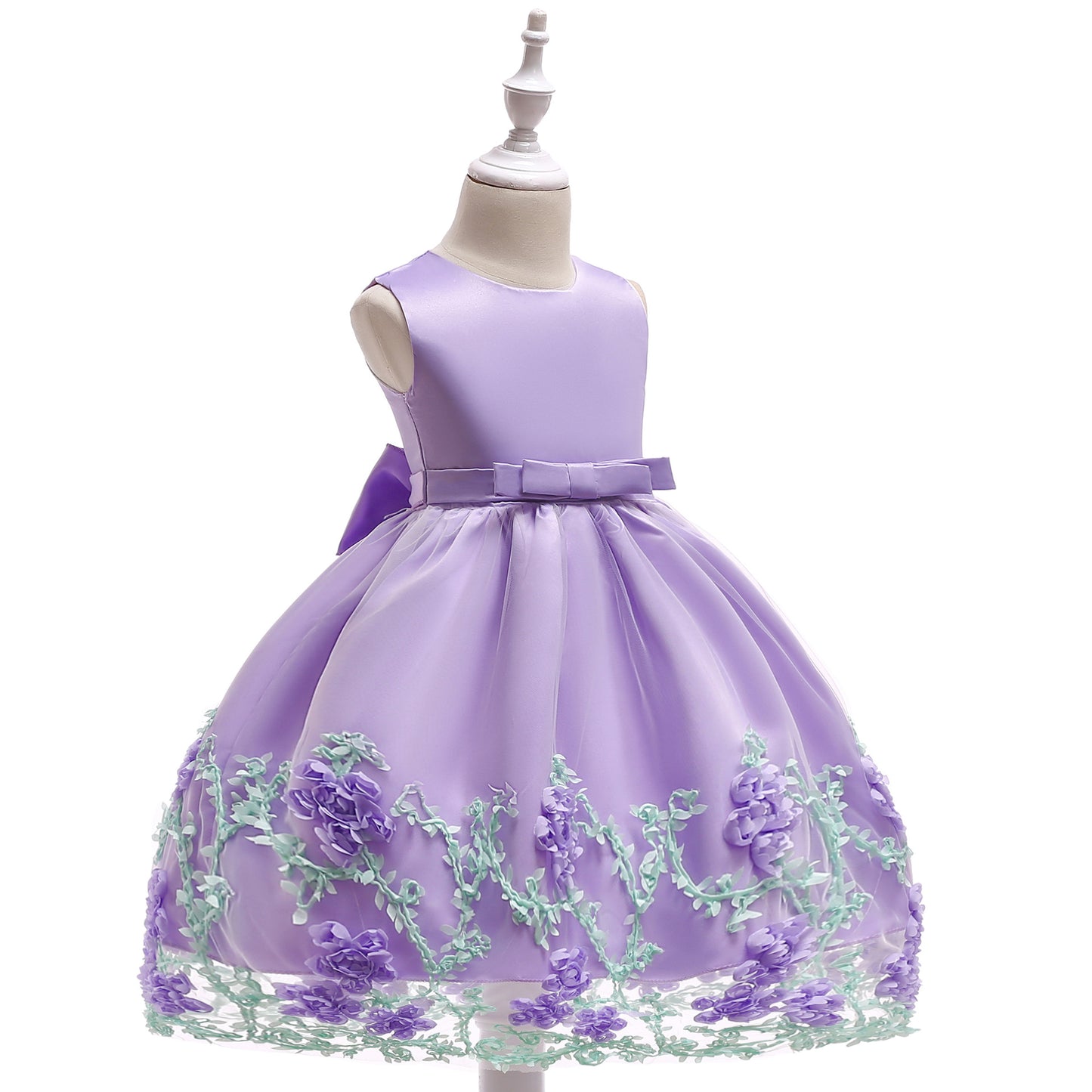 Puffy Princess Tulle Dress for Girls - Tea Length Ball Gown for Parties & Weddings