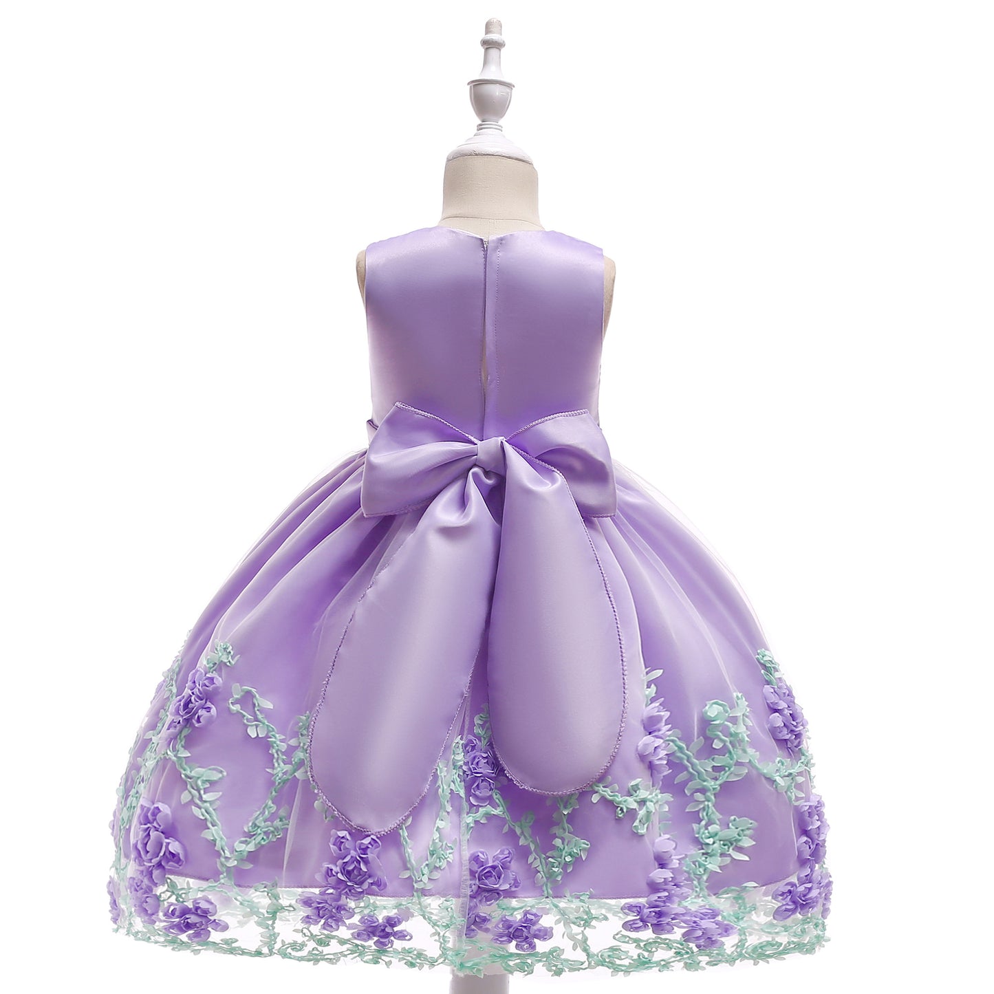 Puffy Princess Tulle Dress for Girls - Tea Length Ball Gown for Parties & Weddings