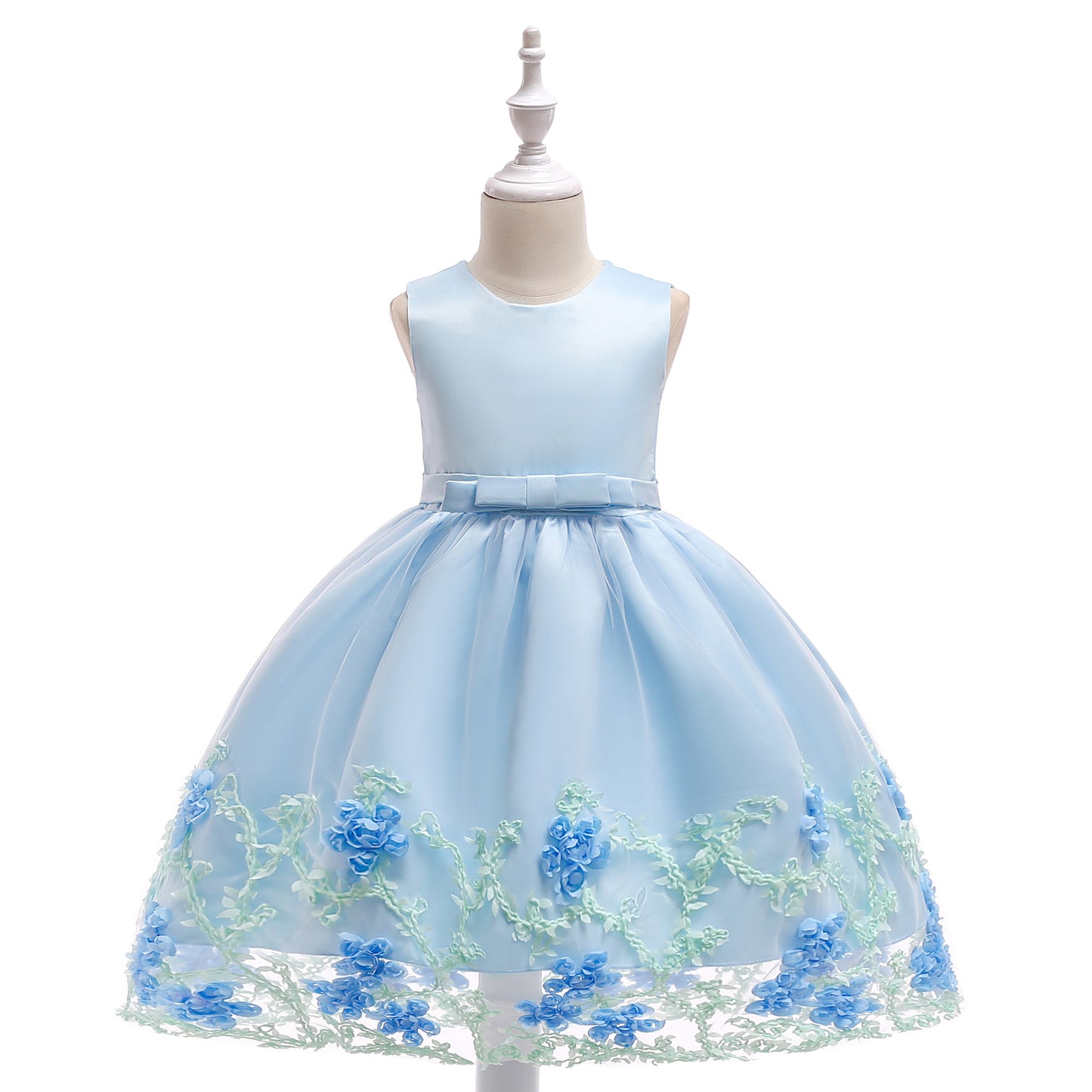 Puffy Princess Tulle Dress for Girls - Tea Length Ball Gown for Parties & Weddings