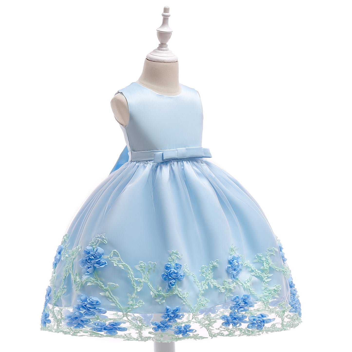 Puffy Princess Tulle Dress for Girls - Tea Length Ball Gown for Parties & Weddings