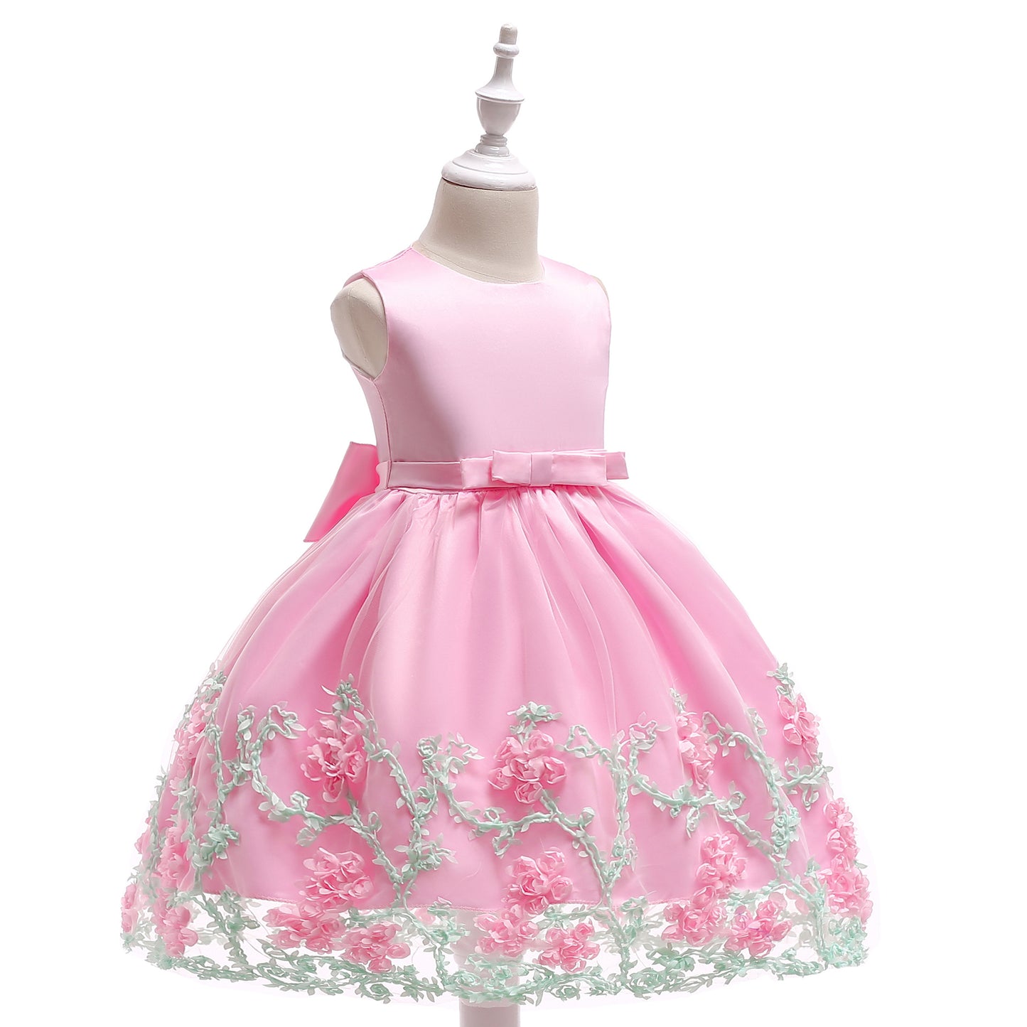 Puffy Princess Tulle Dress for Girls - Tea Length Ball Gown for Parties & Weddings