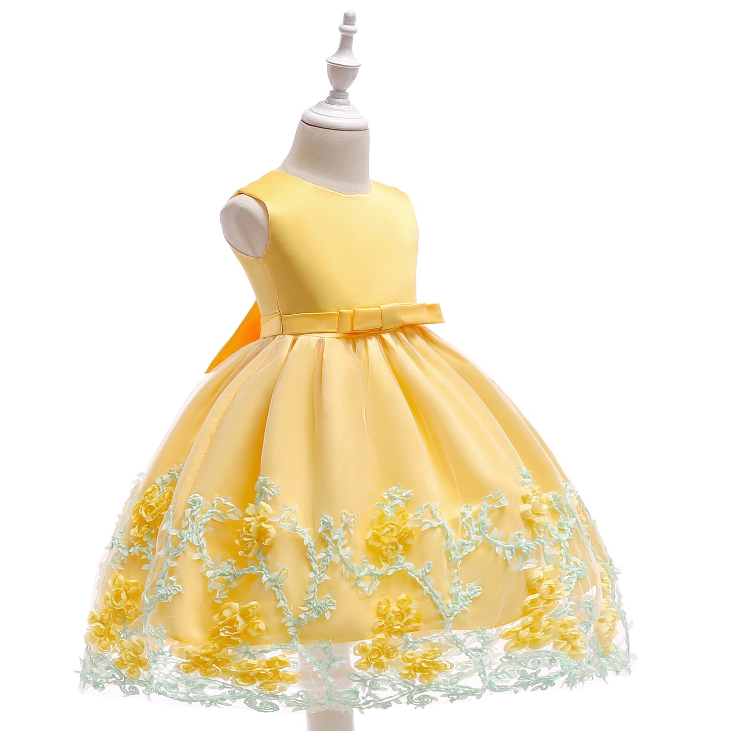 Puffy Princess Tulle Dress for Girls - Tea Length Ball Gown for Parties & Weddings