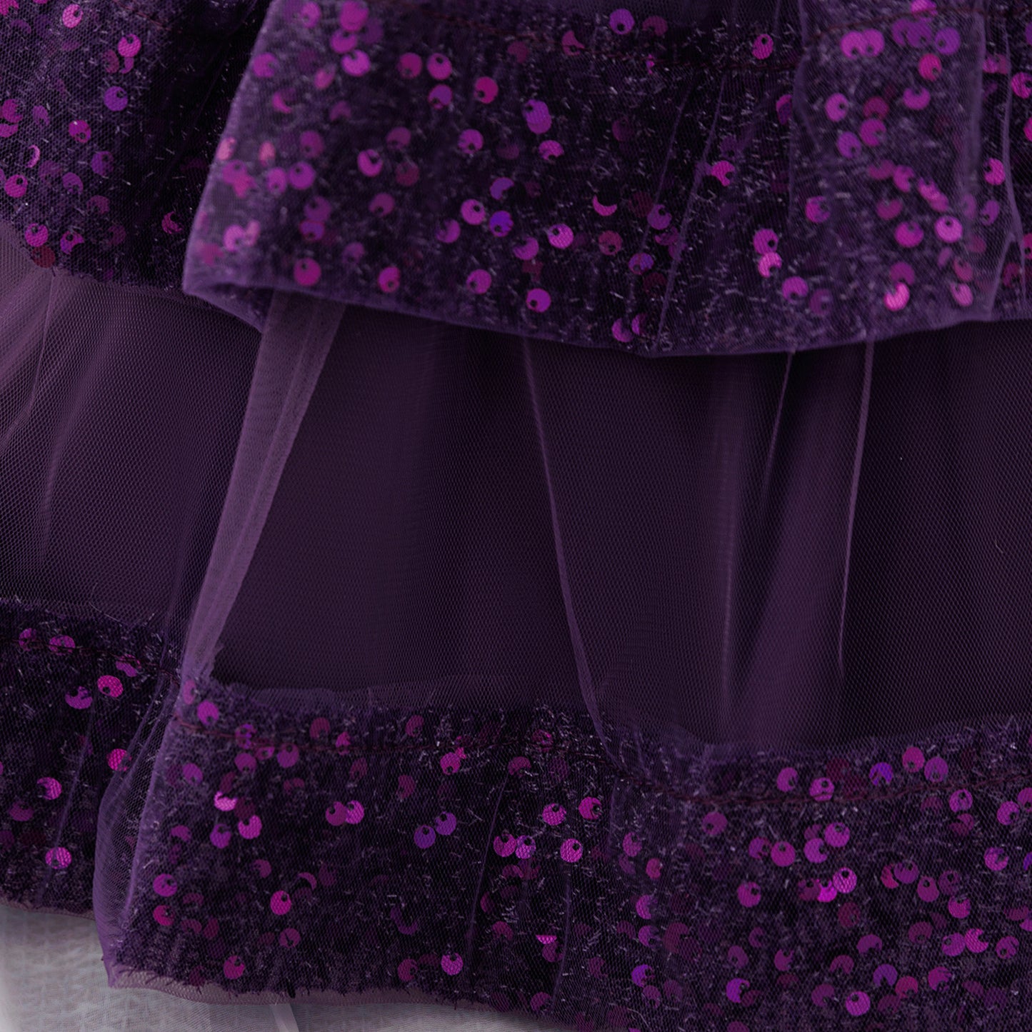 Puffy Sequin Princess Ball Gown Dress for Girls Tea Length – Cute Off Shoulder Flower Girl Outfit