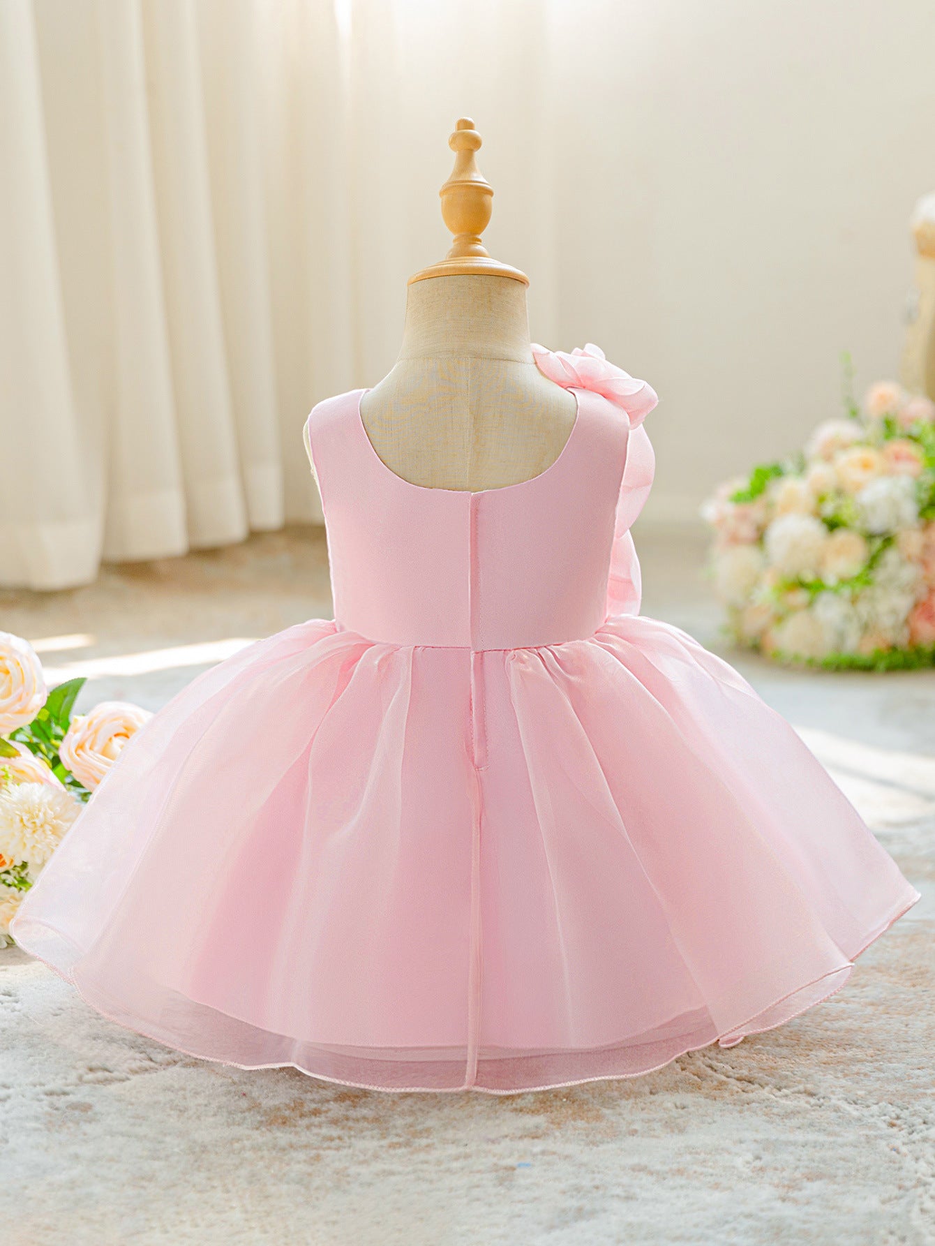 Adorable Puffy Tea-Length Princess Dress for Toddlers | Ball Gown Flower Girl Outfit