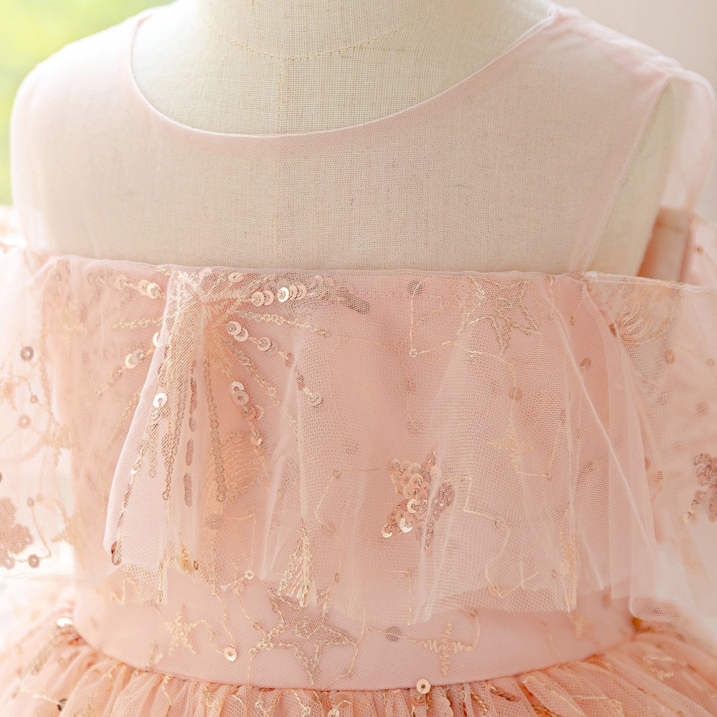Sequin High-Low Off Shoulder Princess Dress for Girls (Ages 3-10)