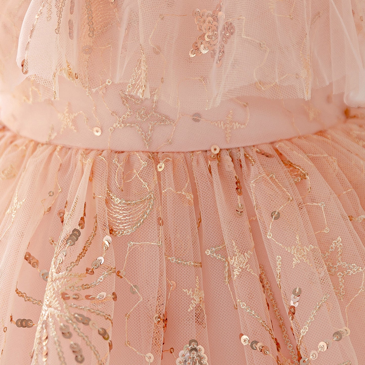 Sequin High-Low Off Shoulder Princess Dress for Girls (Ages 3-10)