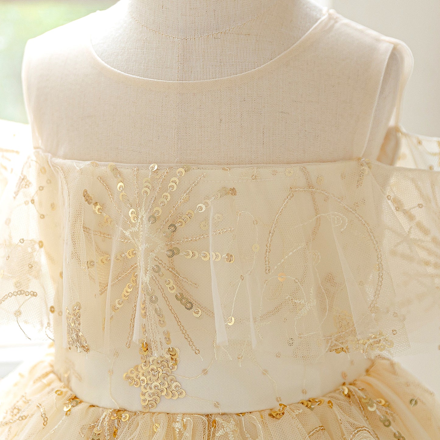 Sequin High-Low Off Shoulder Princess Dress for Girls (Ages 3-10)