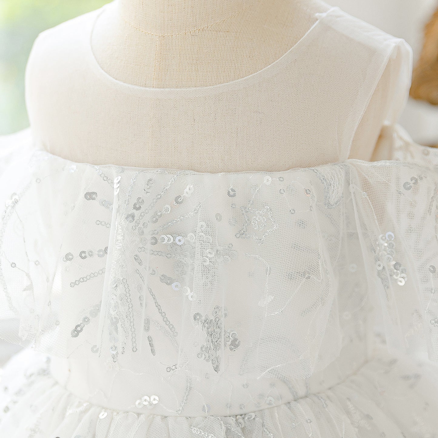 Sequin High-Low Off Shoulder Princess Dress for Girls (Ages 3-10)
