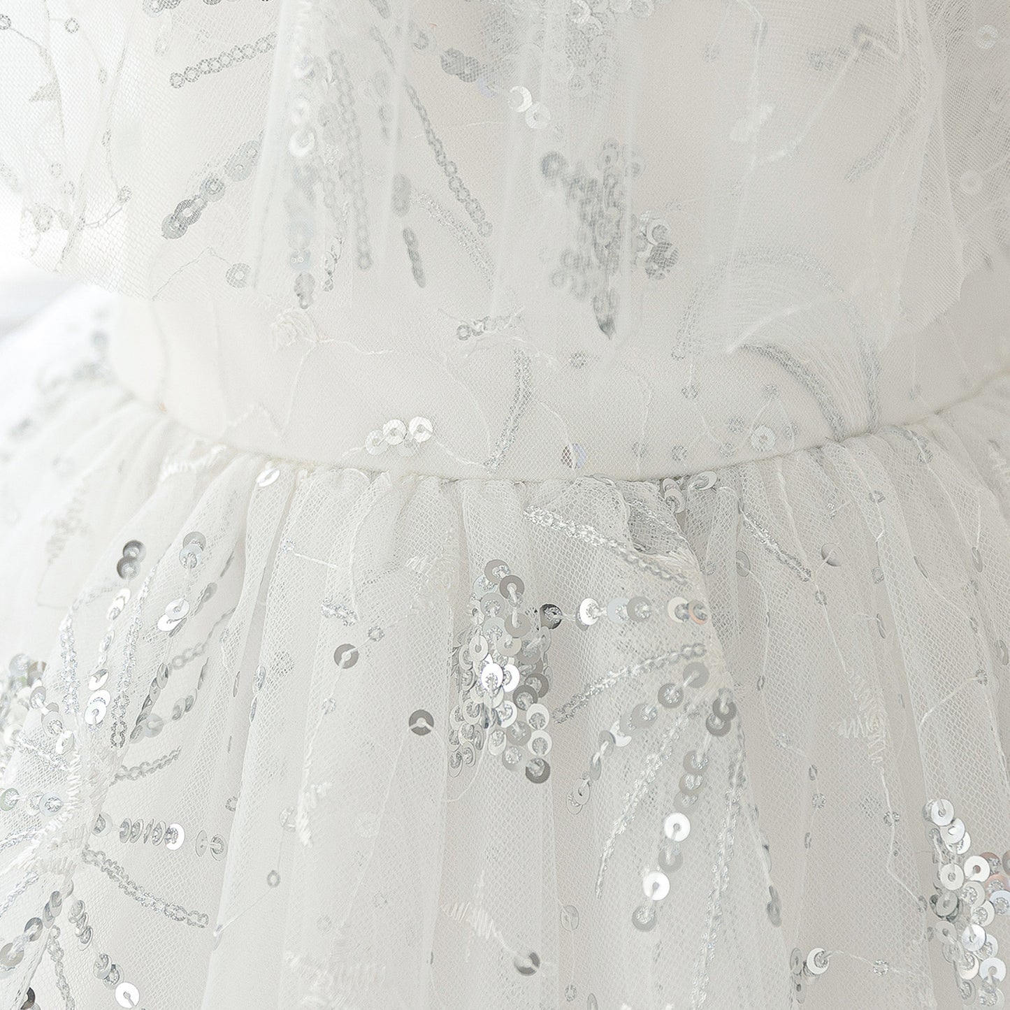 Sequin High-Low Off Shoulder Princess Dress for Girls (Ages 3-10)