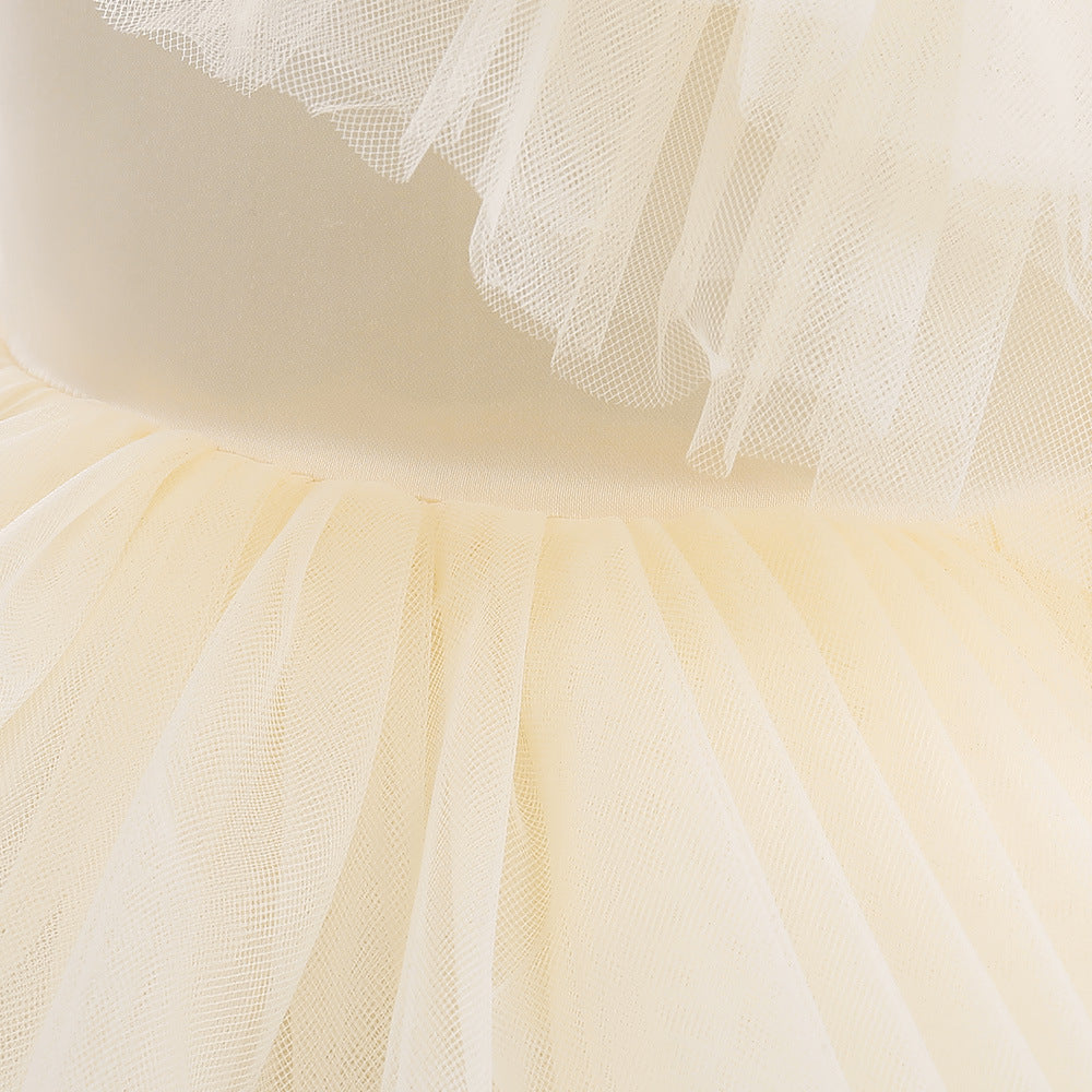 Cute Tiered Tulle A-Line Dress for Girls – Party & Flower Girl Princess Dress
