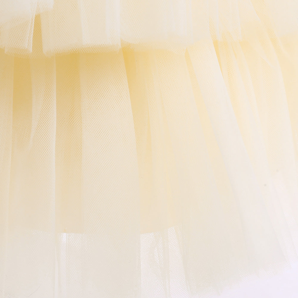 Cute Tiered Tulle A-Line Dress for Girls – Party & Flower Girl Princess Dress