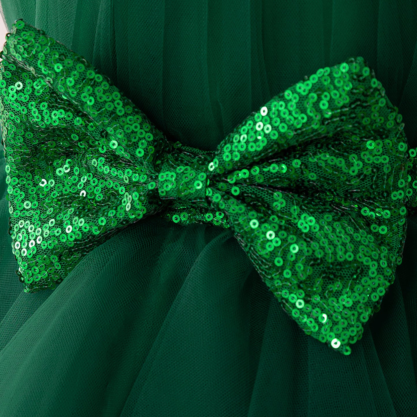 Dark Green Halter Princess Party Dress for Girls Tea Length