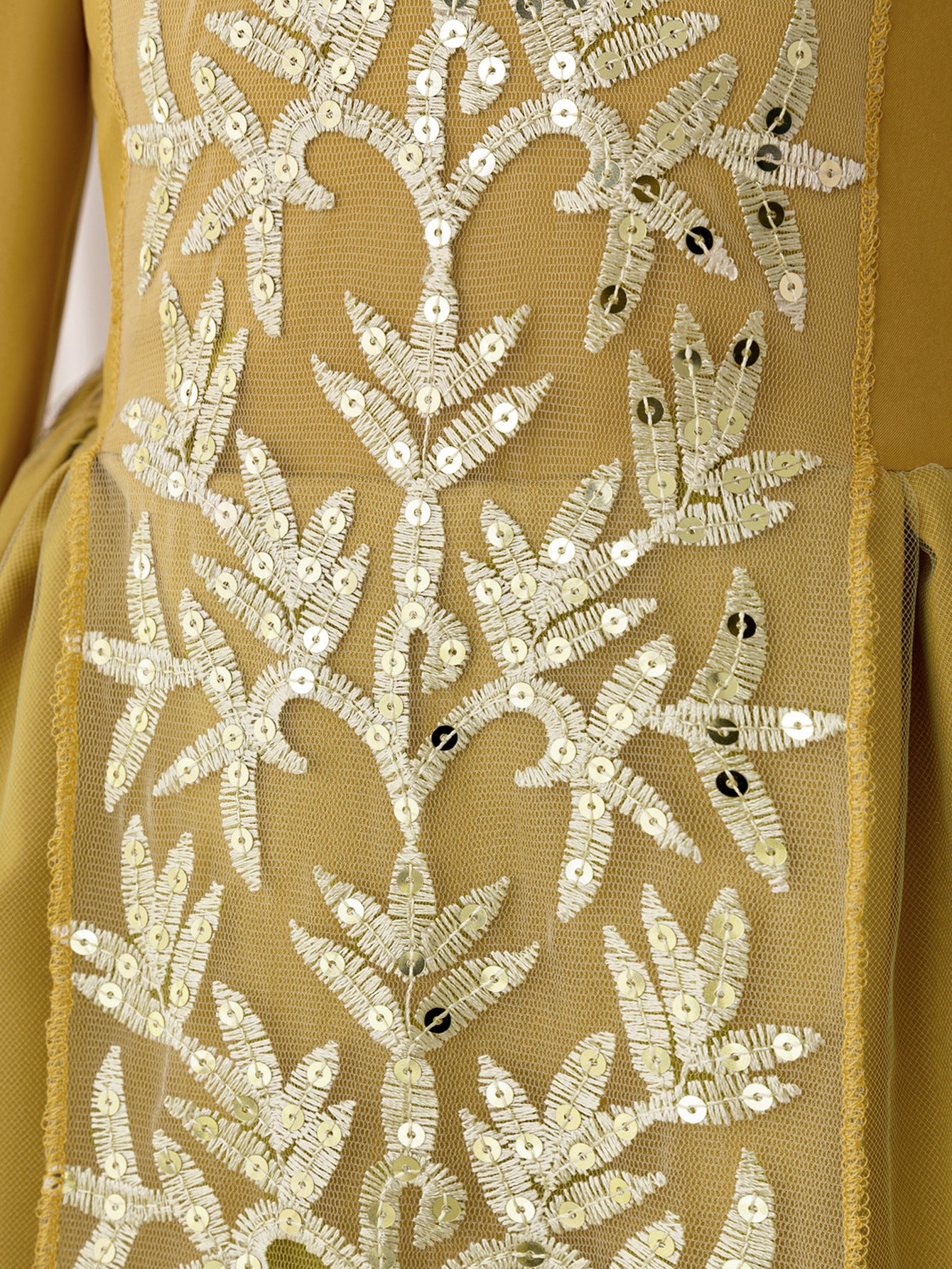 A-Line Elegant Embroidered Maxi Tulle Dress for Girls | Special Occasion Formalwear