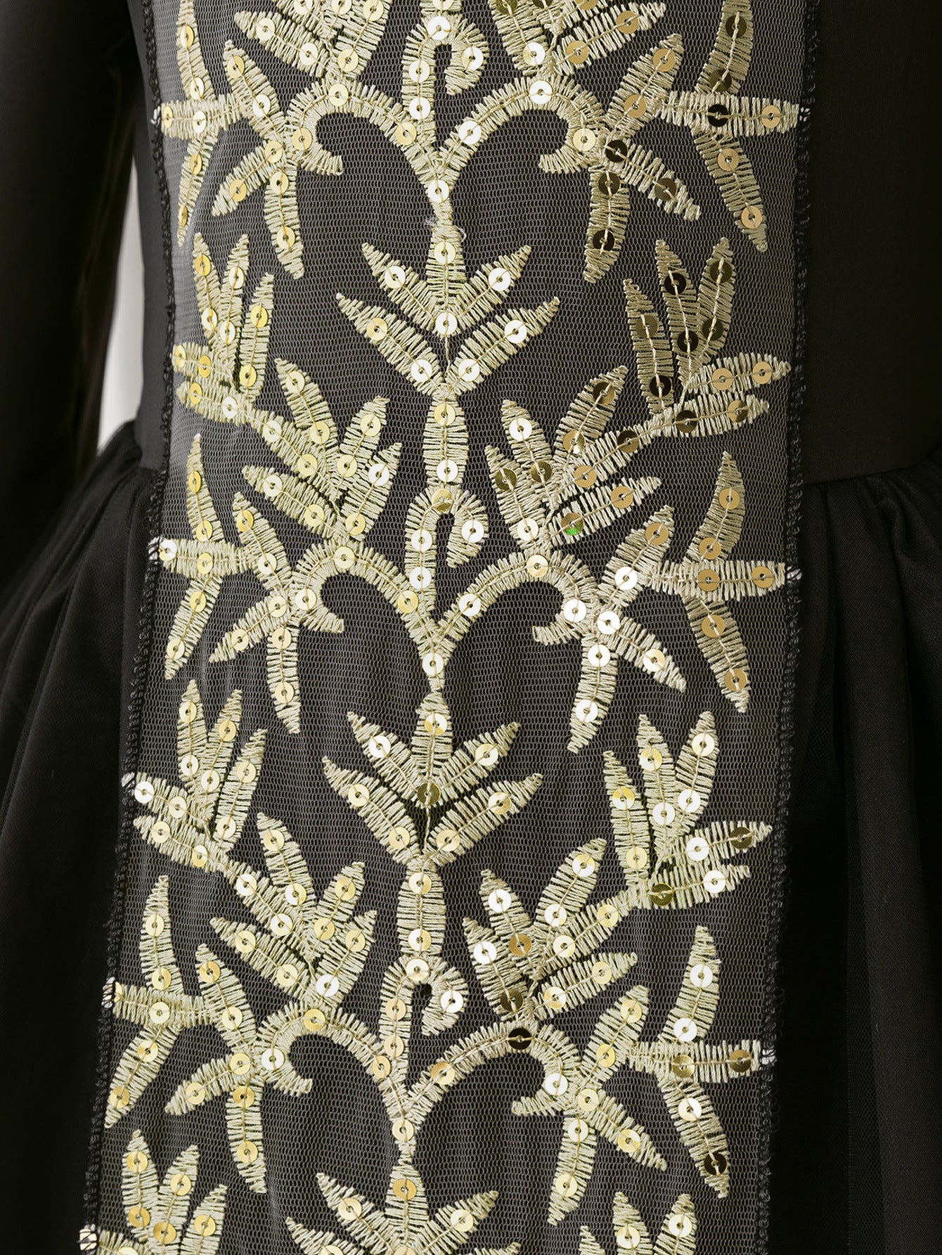 A-Line Elegant Embroidered Maxi Tulle Dress for Girls | Special Occasion Formalwear