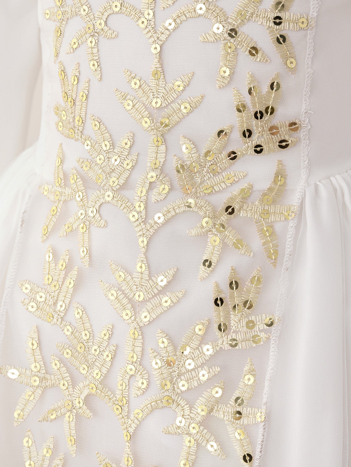 A-Line Elegant Embroidered Maxi Tulle Dress for Girls | Special Occasion Formalwear