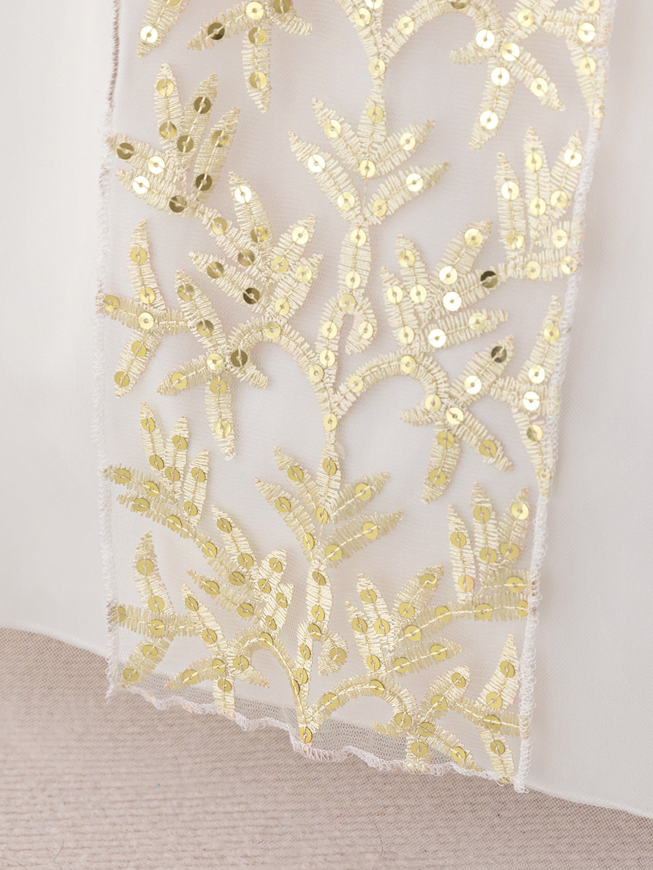 A-Line Elegant Embroidered Maxi Tulle Dress for Girls | Special Occasion Formalwear