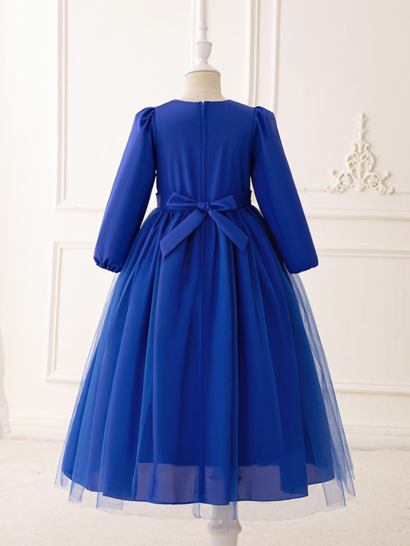 Frocklet A-Line Elegant Embroidered Maxi Tulle Dress for Girls | Special Occasion Formalwear 3
