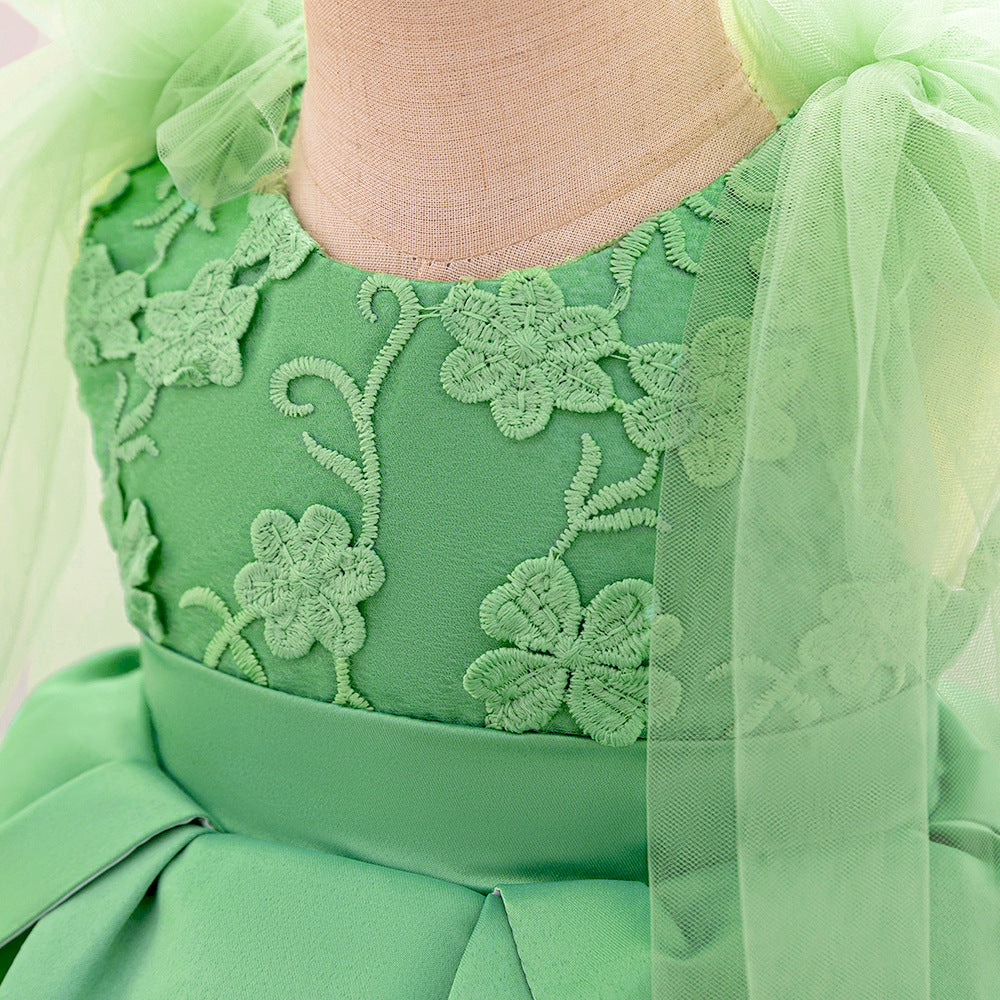 Cute Puffy Embroidered Tulle Ball Gown Dress for Girls (9M-4Y)