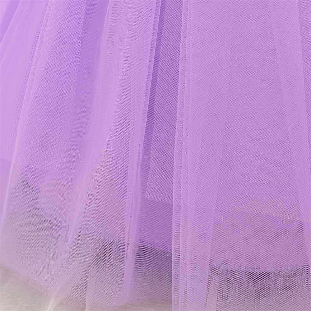 Cute Puffy Embroidered Tulle Ball Gown Dress for Girls (9M-4Y)