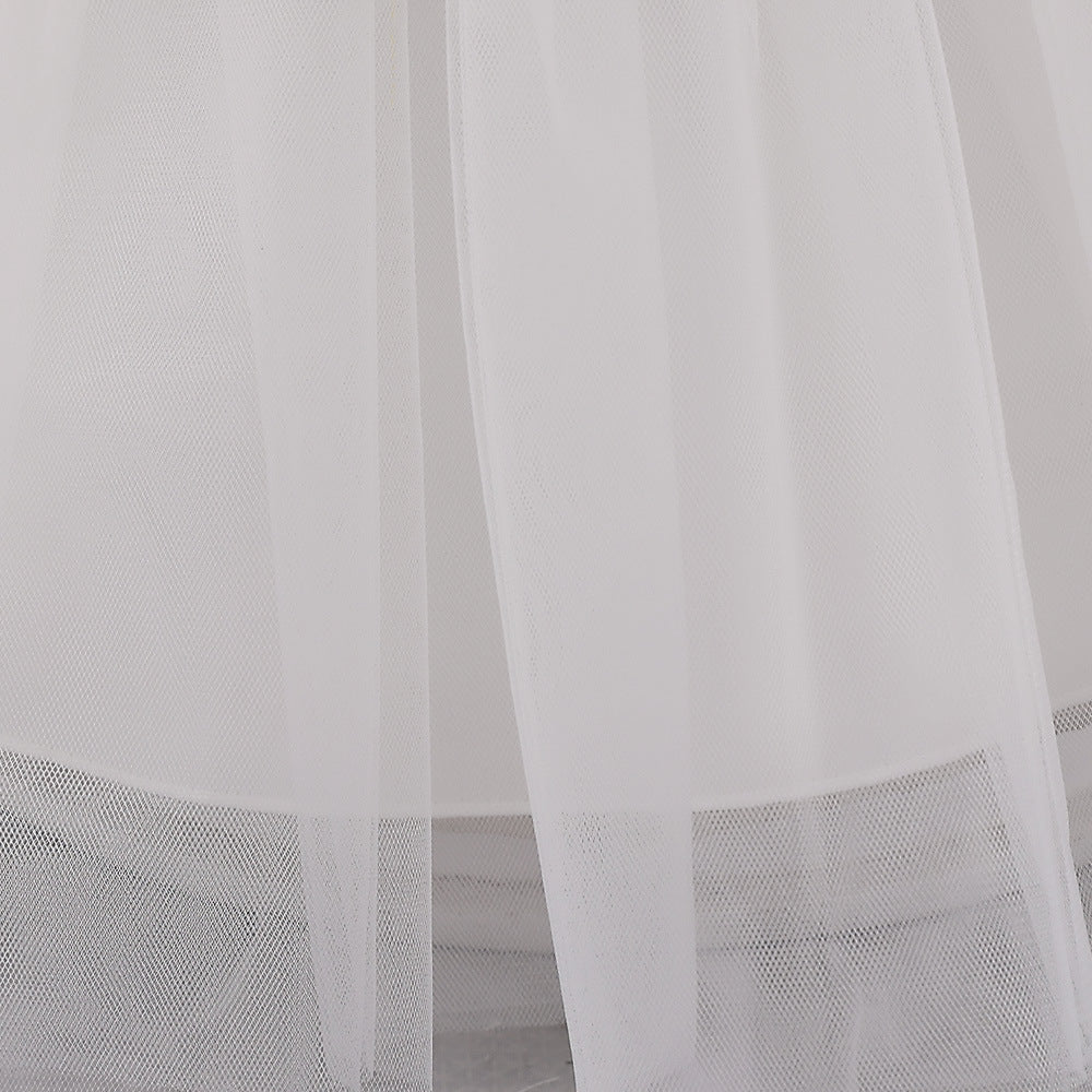 Cute Tulle Embroidered Princess Dress for Baby Girls – Flower Girl & Party Outfit
