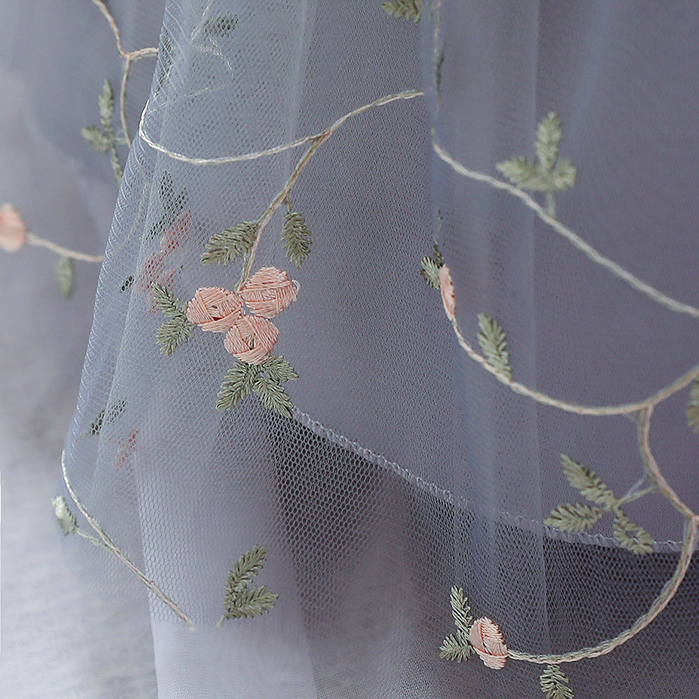 Embroidered Tulle Princess Dress for Girls | Puffy Ball Gown for Parties & Weddings