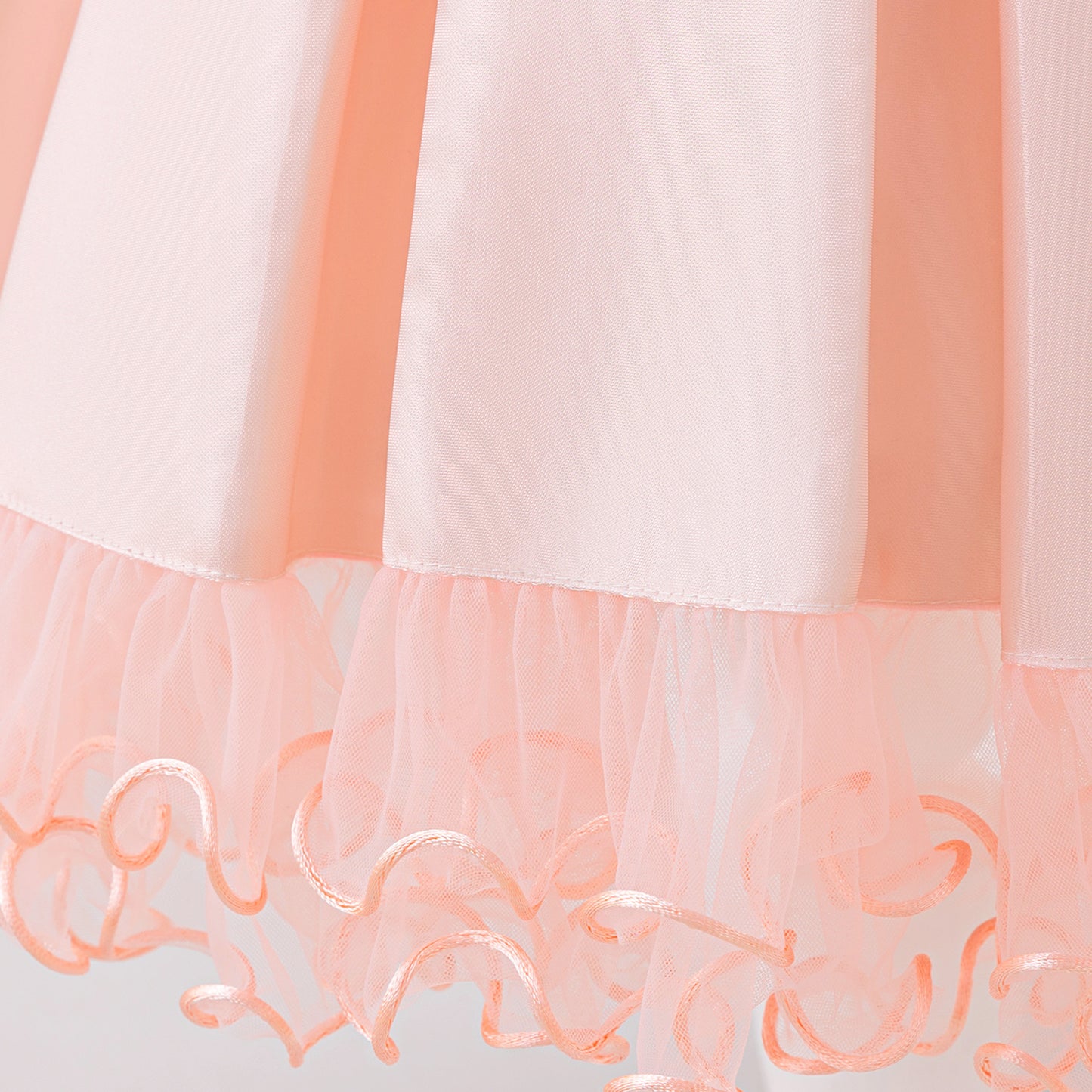 Light Pink Fairy Princess Ball Gown Puffy Sleeve Dress for Girls (Ages 3-10)