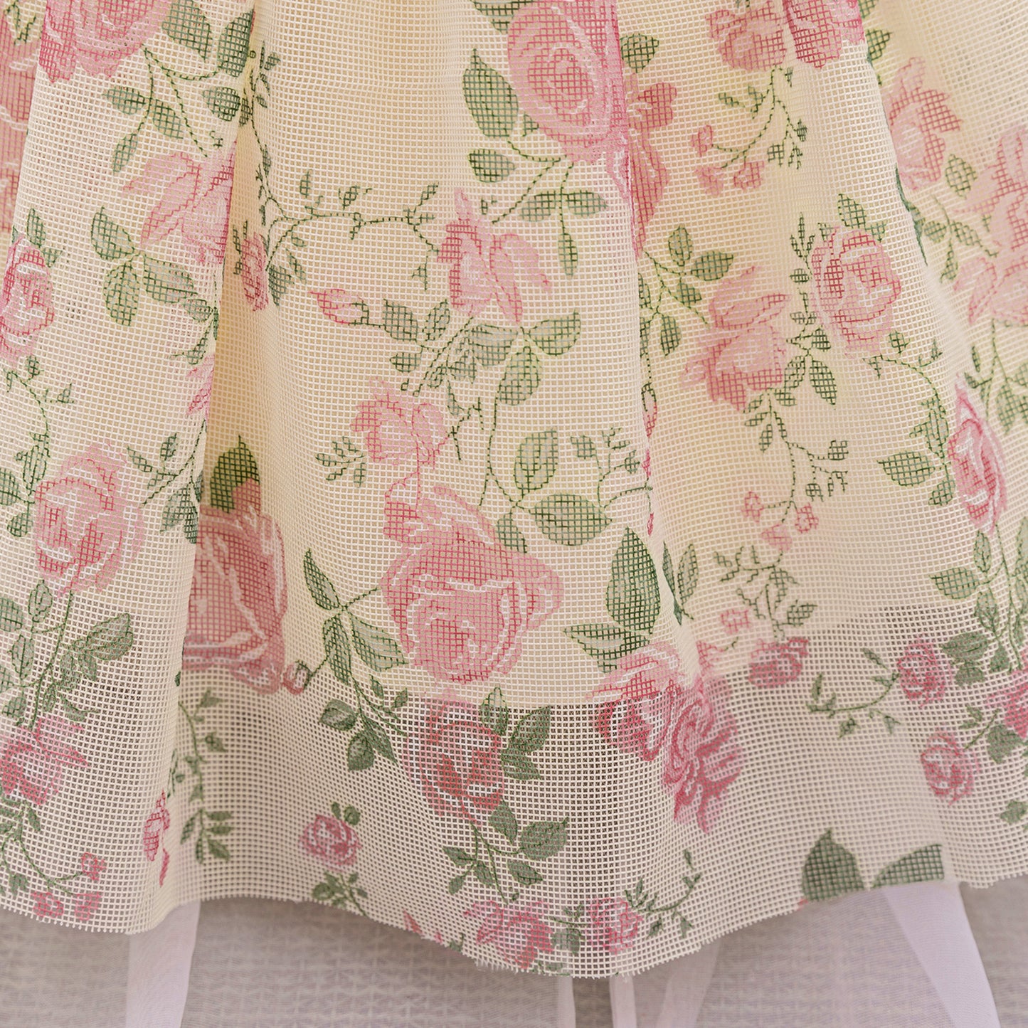 Cute Floral Bow Mesh Puffy Baby Dress – Princess Party & Wedding Gown for 9M-4Y