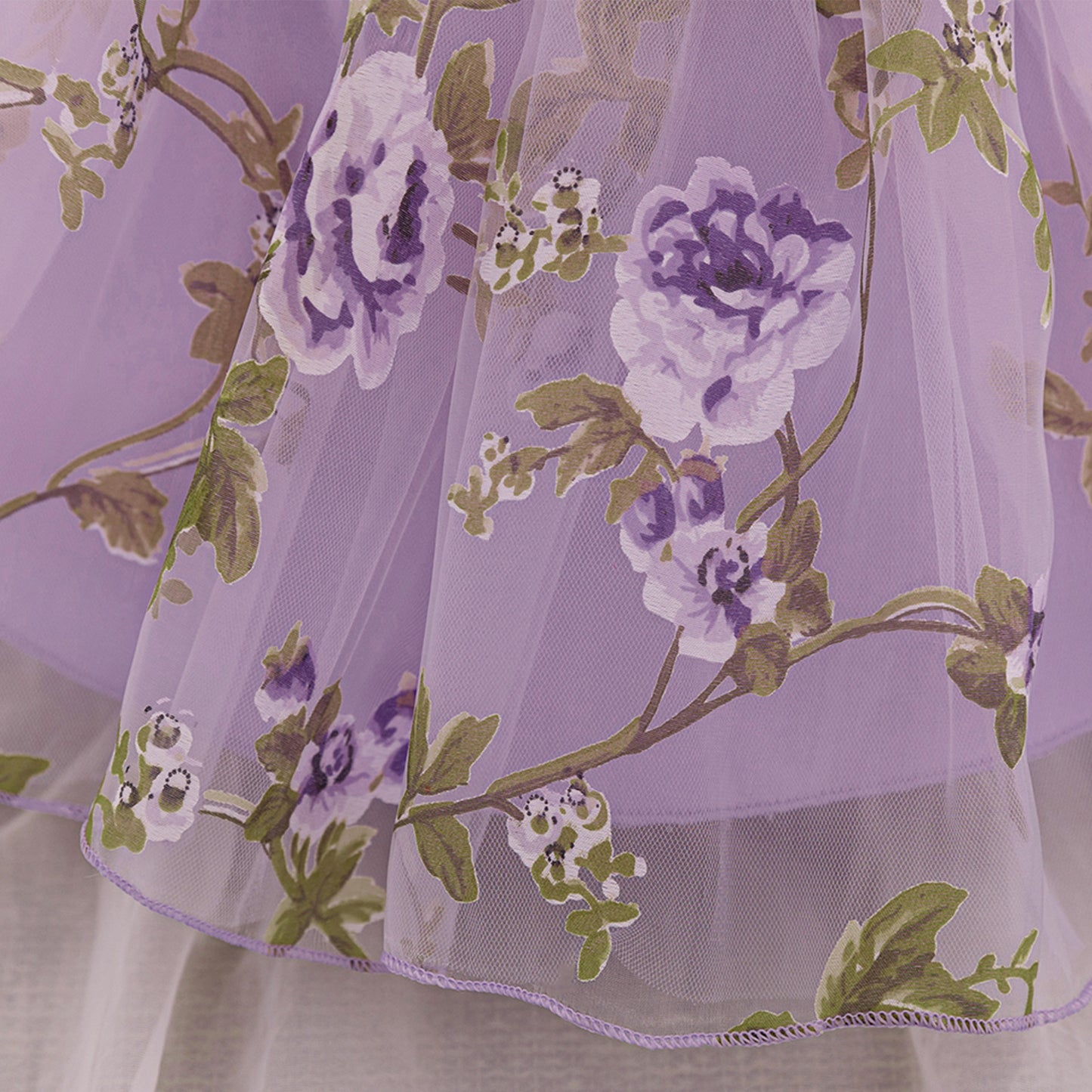 Cute Floral Puff Tulle Princess Dress – Ball Gown for Toddlers and Kids