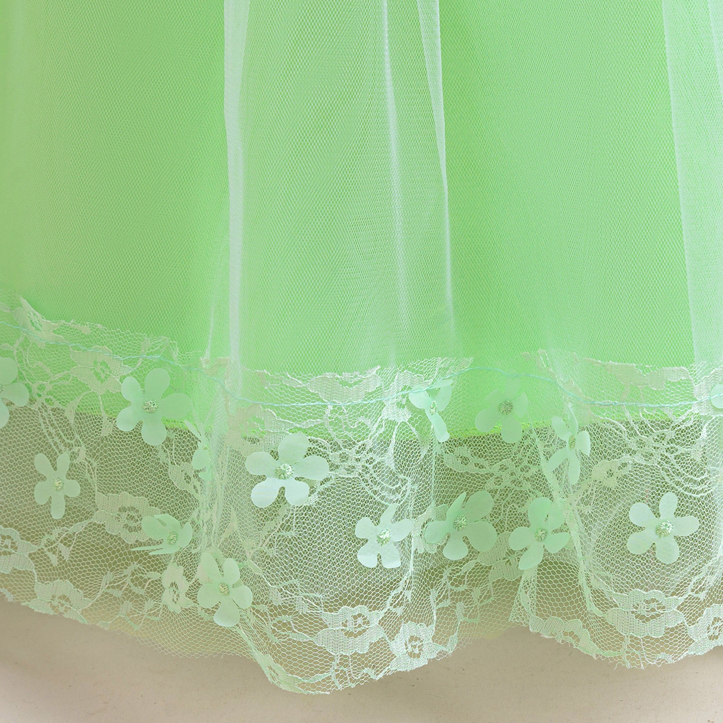 Cute Girls' Maxi A-line Lace Flower Party Dress – Princess Long Sleeve Gown for Special Occasions