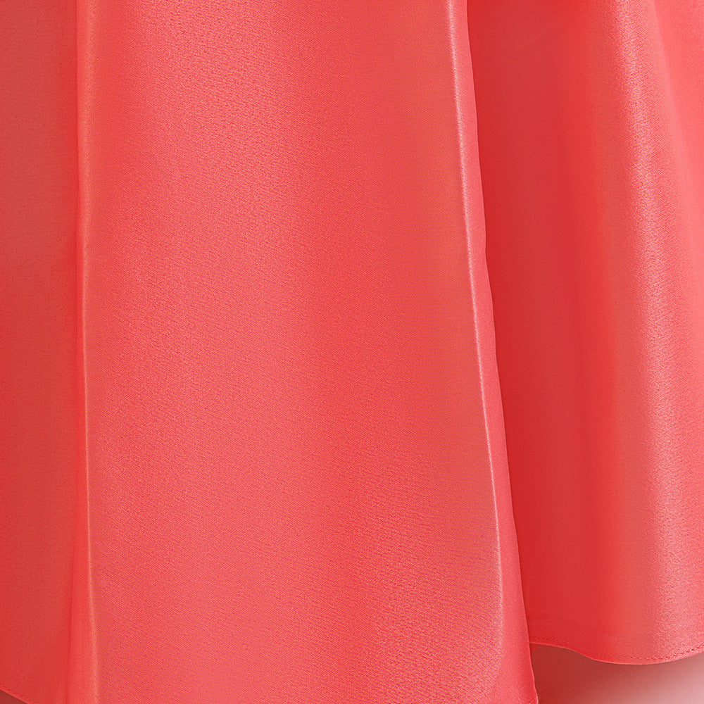 Cute A-Line Sequin Maxi Dress for Girls with Puff Sleeves & Bowknot