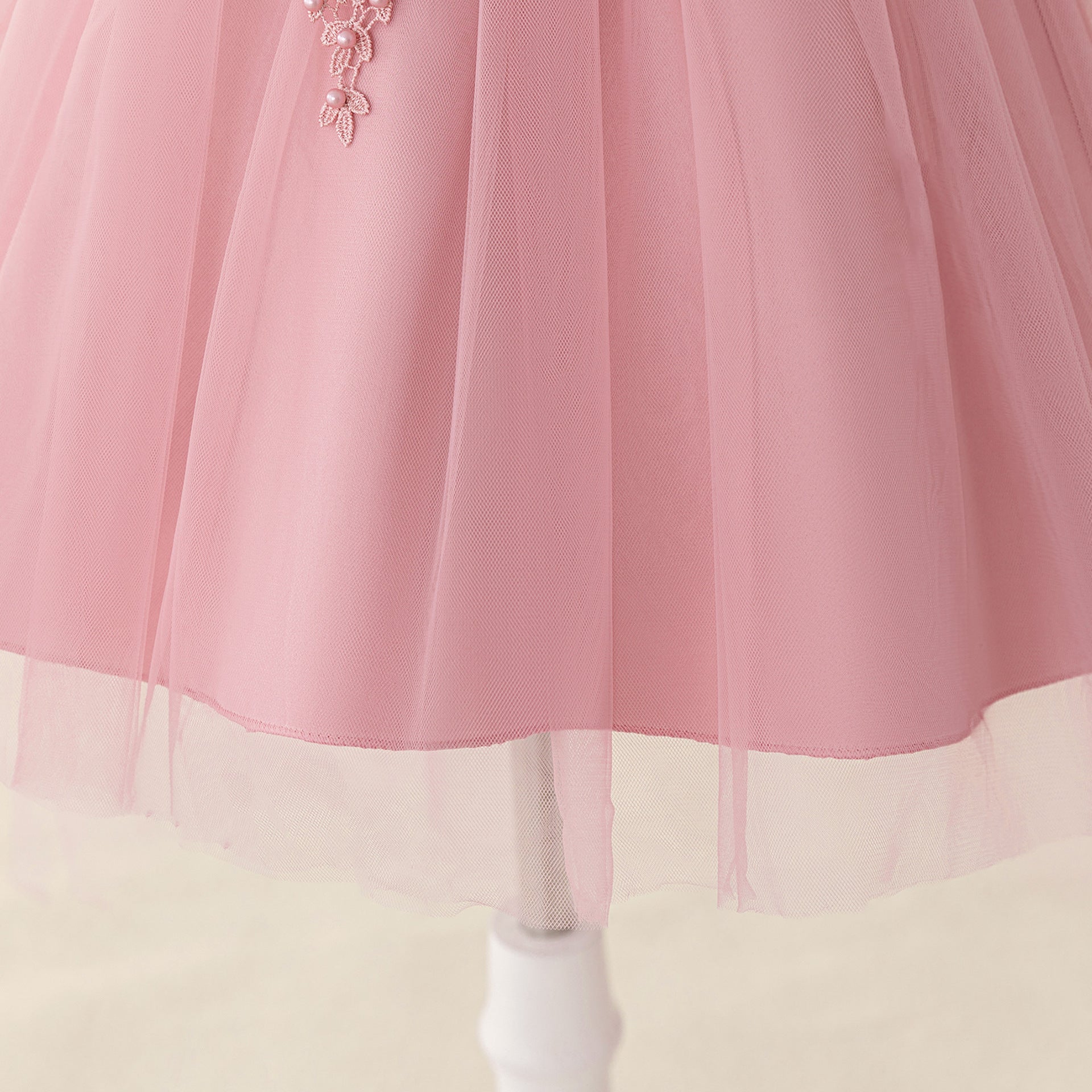 Frocklet Adorable A-Line Tulle & Lace 3D Flower Girl Dress for Parties & Weddings 15