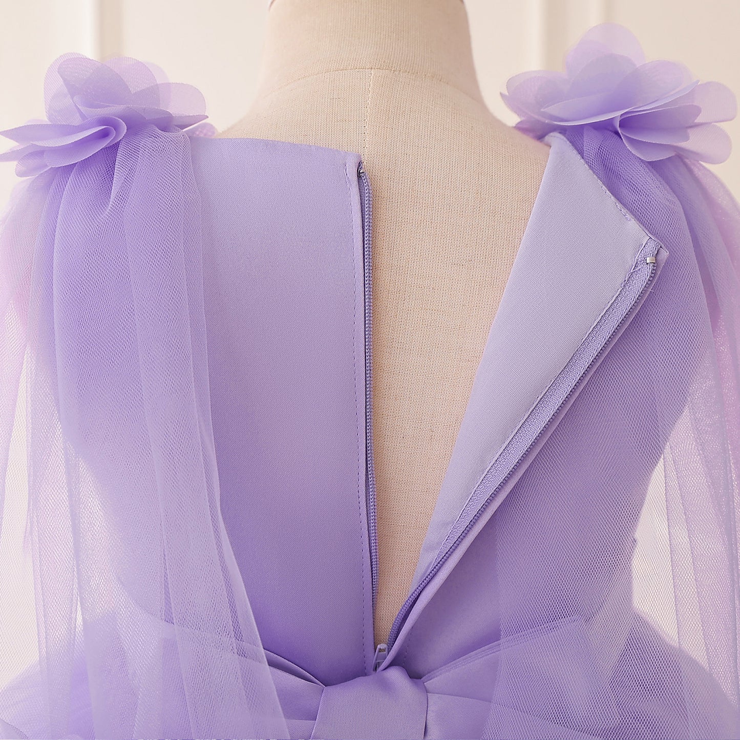 Adorable A-Line Tulle & Lace 3D Flower Girl Dress for Parties & Weddings