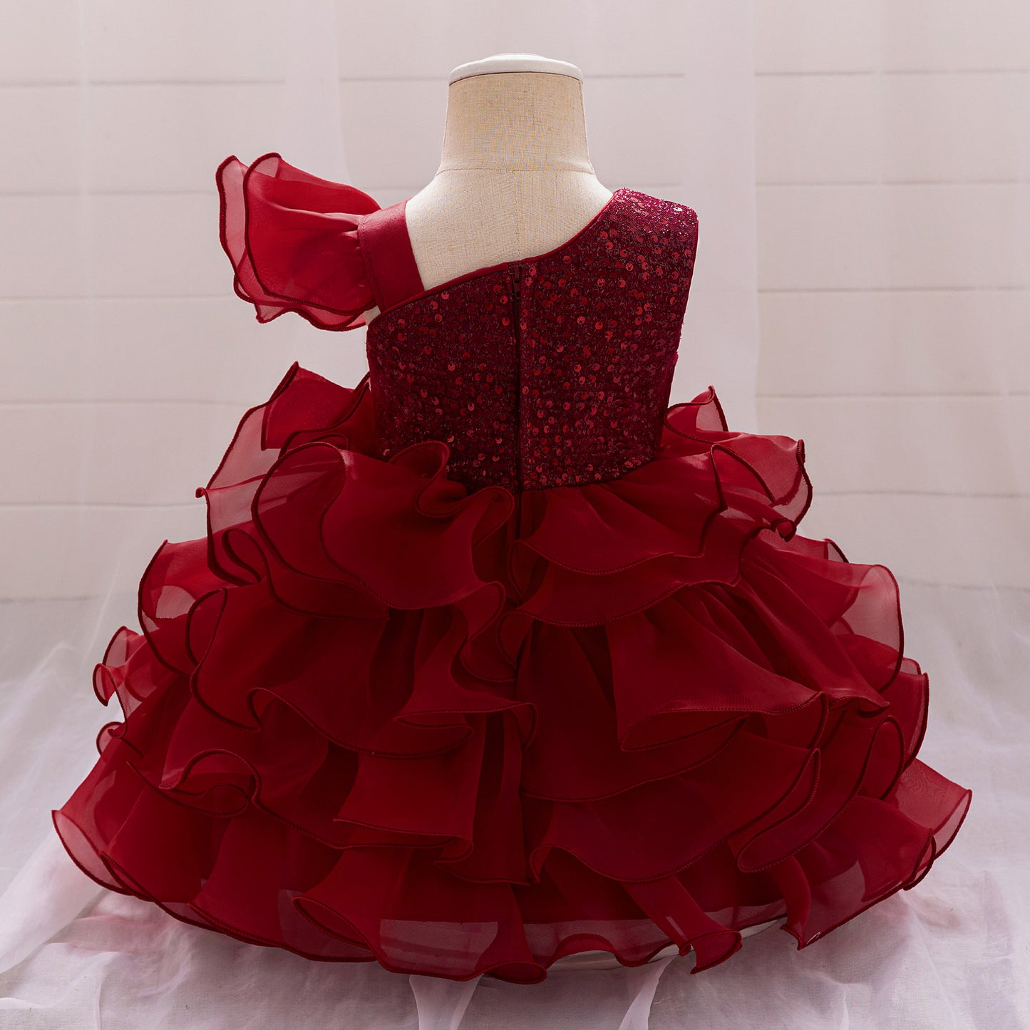 Girls Puffy Off Shoulder Sequin Princess Dress for Parties & Weddings