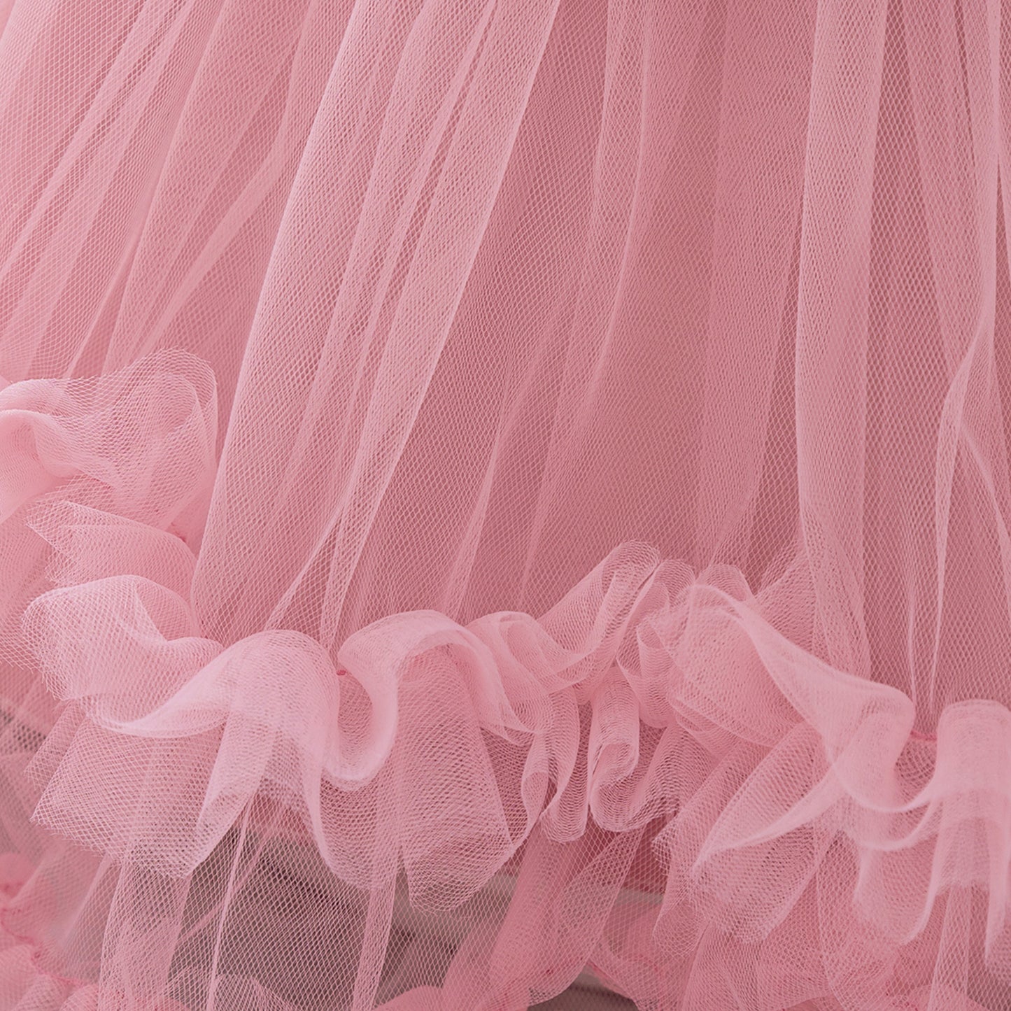 Puffy Ball Gown Dress for Girls with Sequins, Flowers & Bowknot | Cute Tea-Length Party Princess Dress